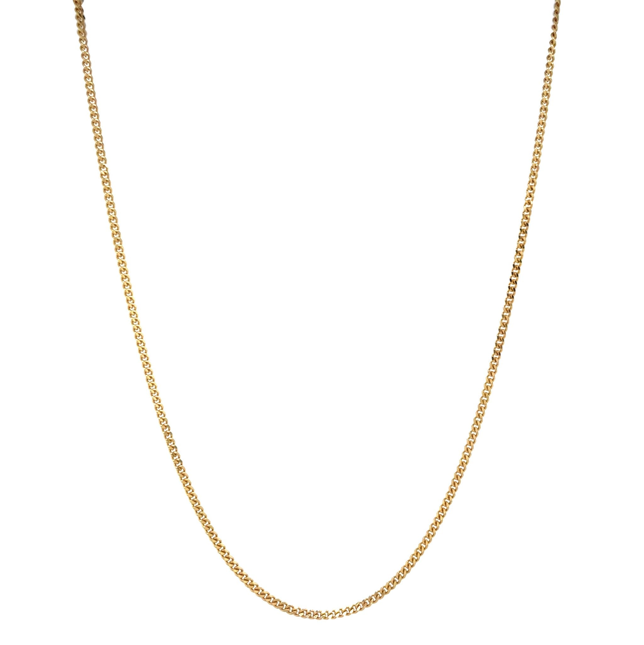 Vintage gold gourmet long necklace 14 kt