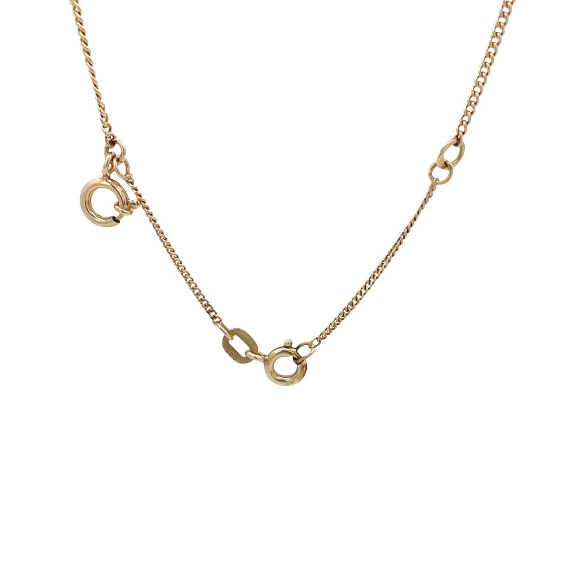 Gouden vintage gourmet collier 14 kt