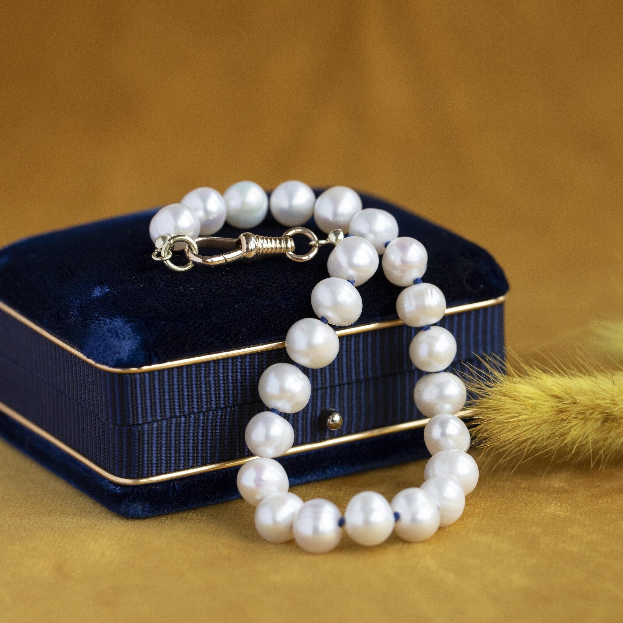 Bracelet with pearls 21 cm 14 krt