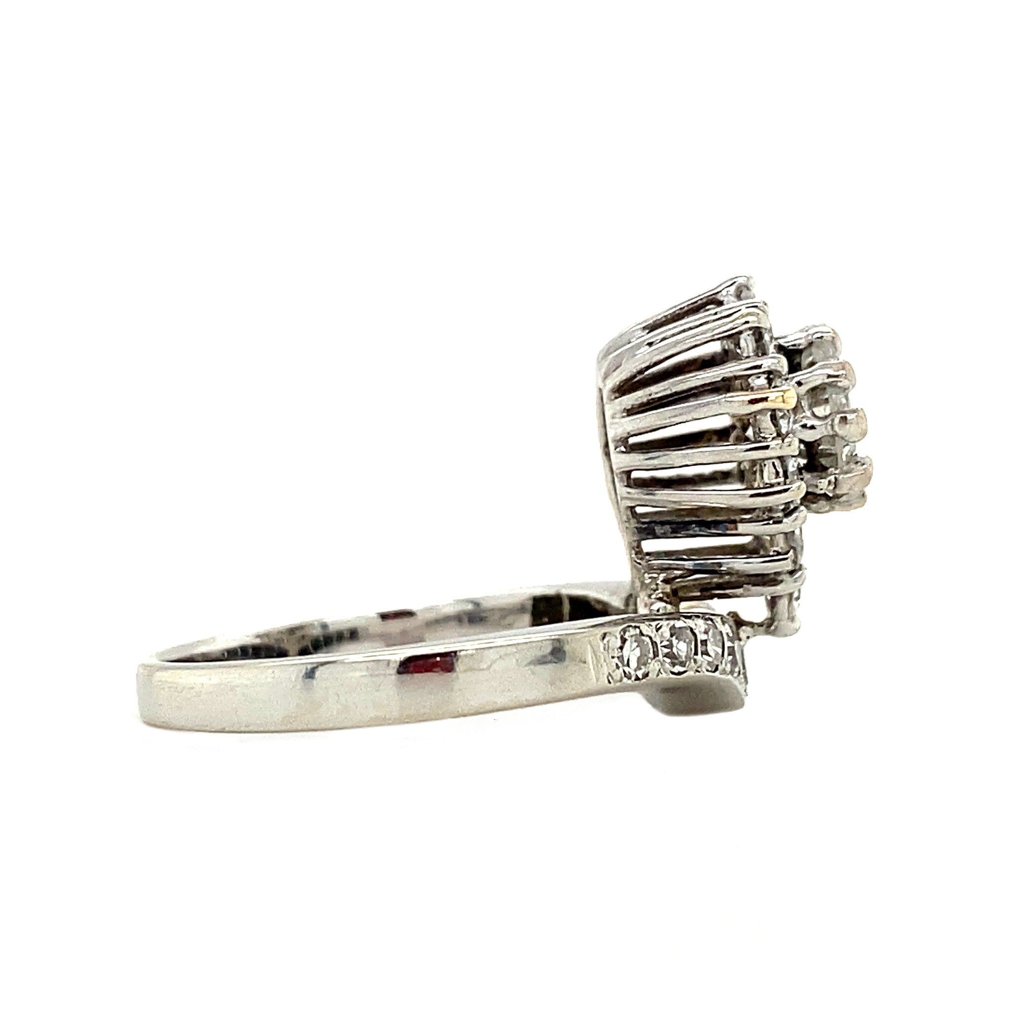 Witgouden ring met diamant 18 krt