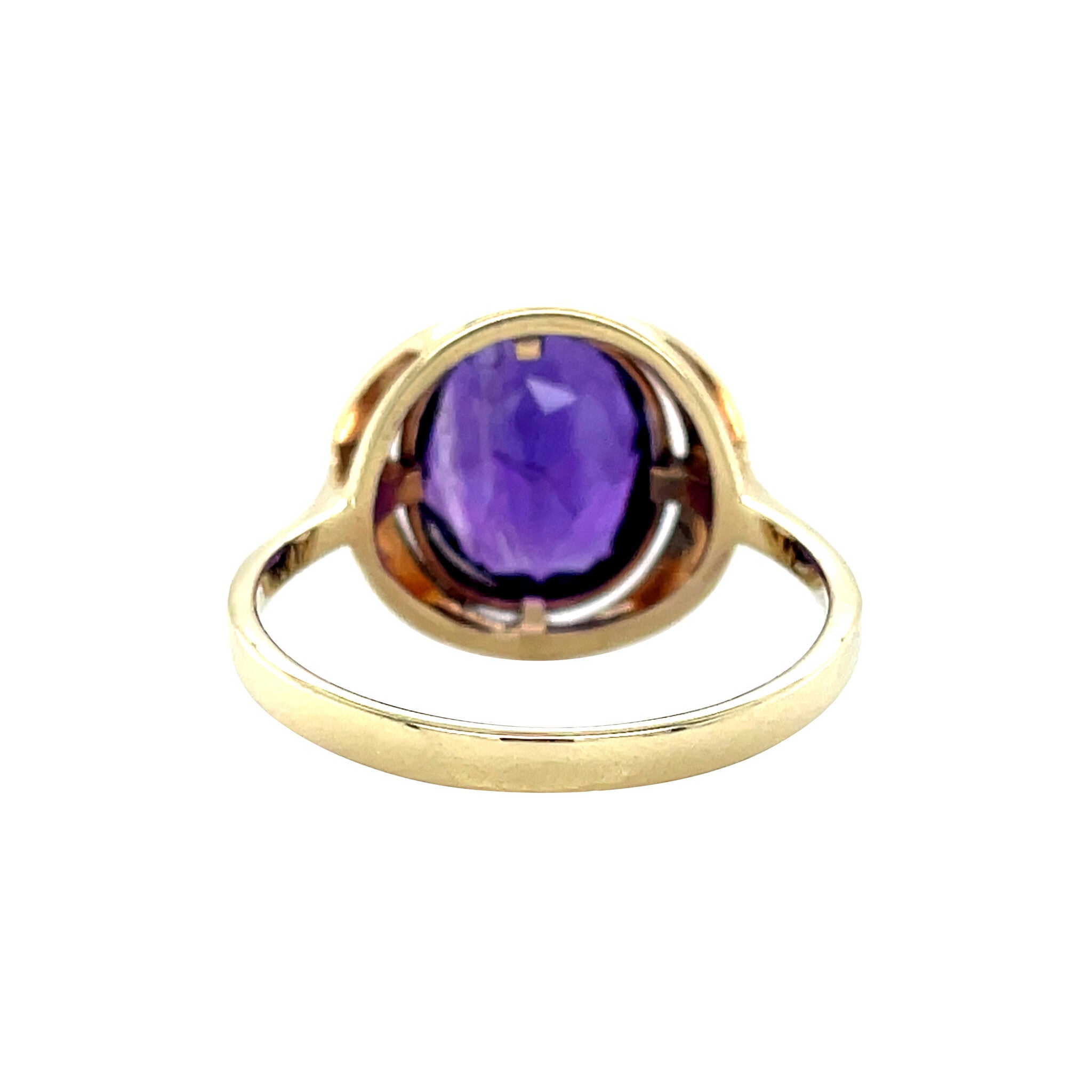 Vintage ring met amethist 8 krt