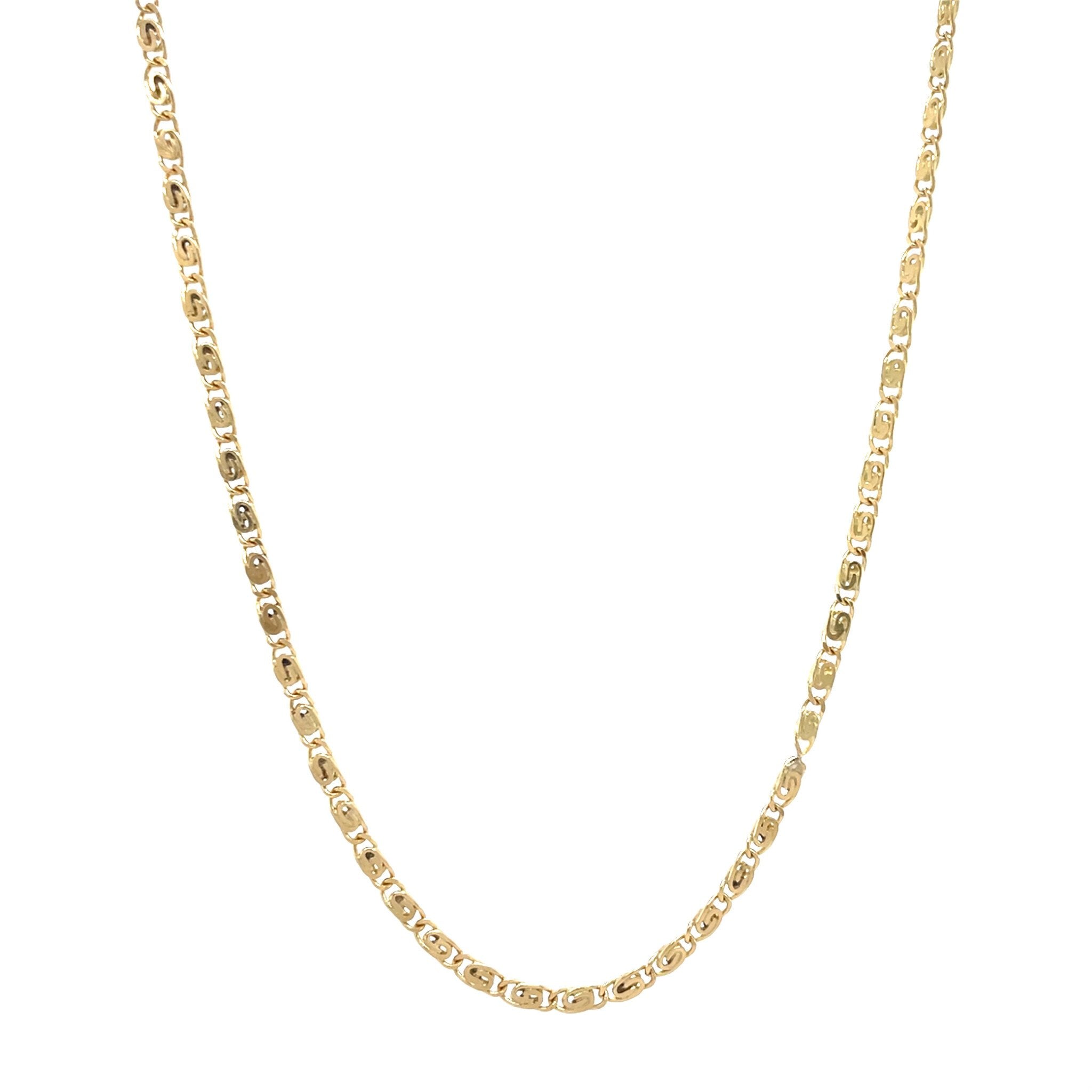 Gouden vintage scroll collier 14 kt
