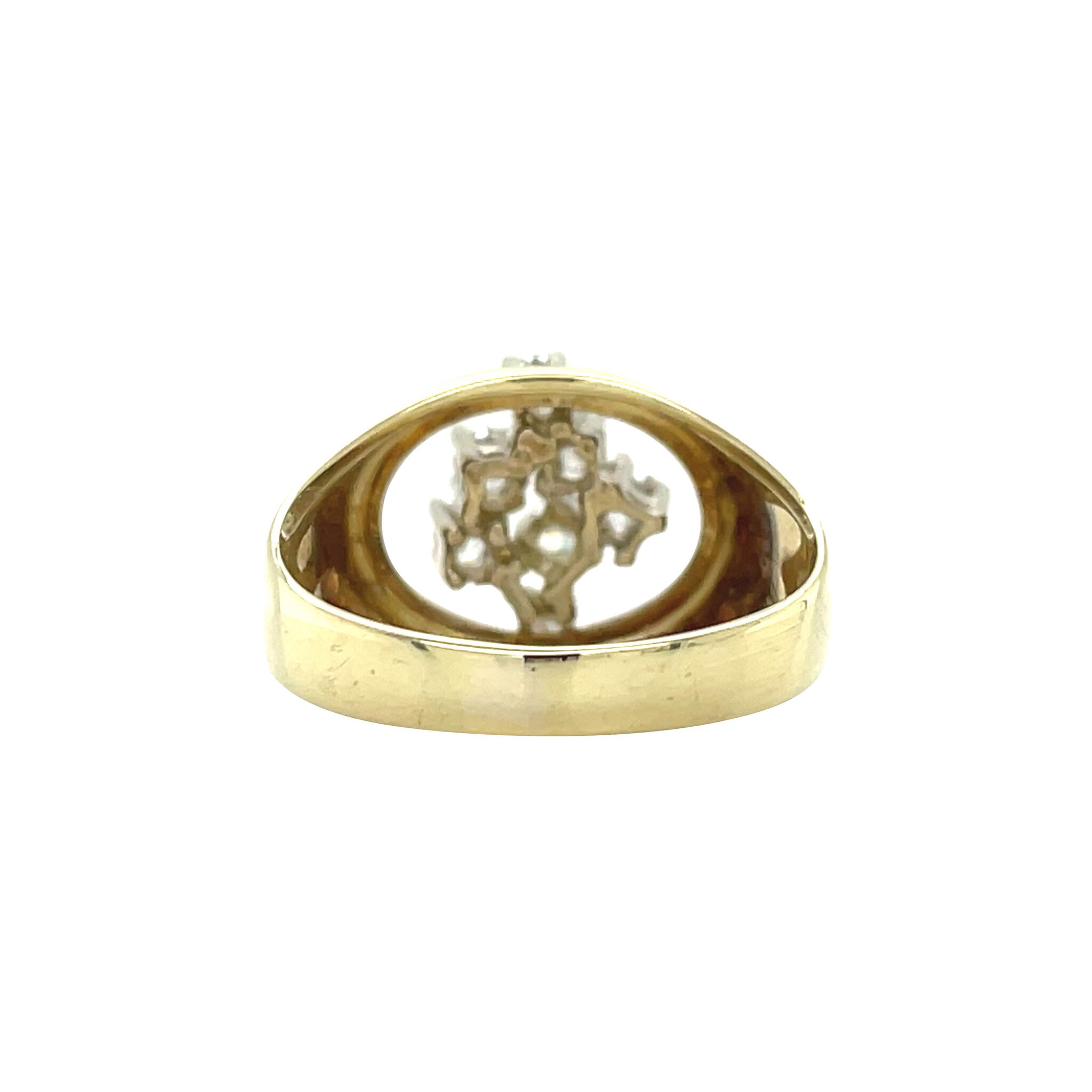 Golden vintage ring with diamond 14 kt