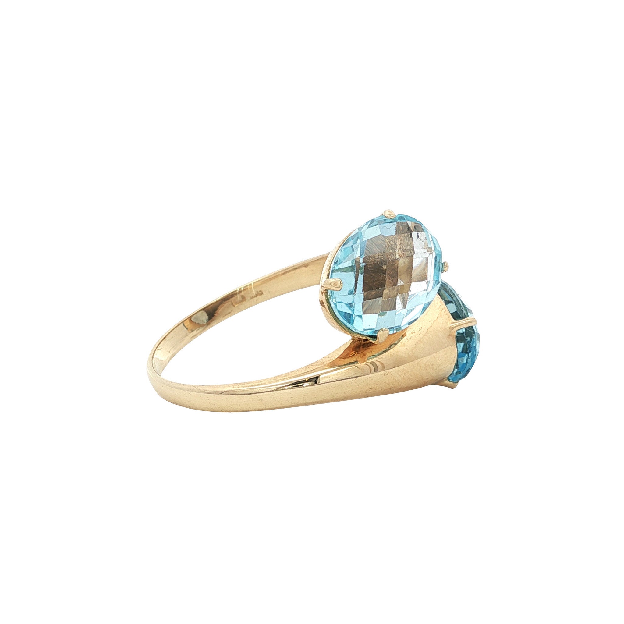 14 kt vintage gold ring with topaz