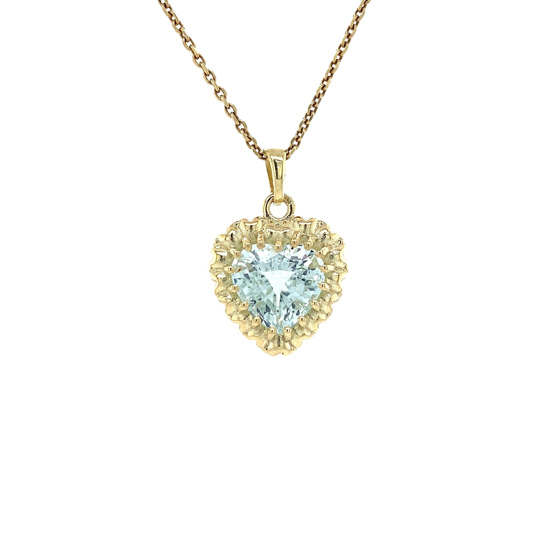 Sophia pendant 14 kt - Aqua