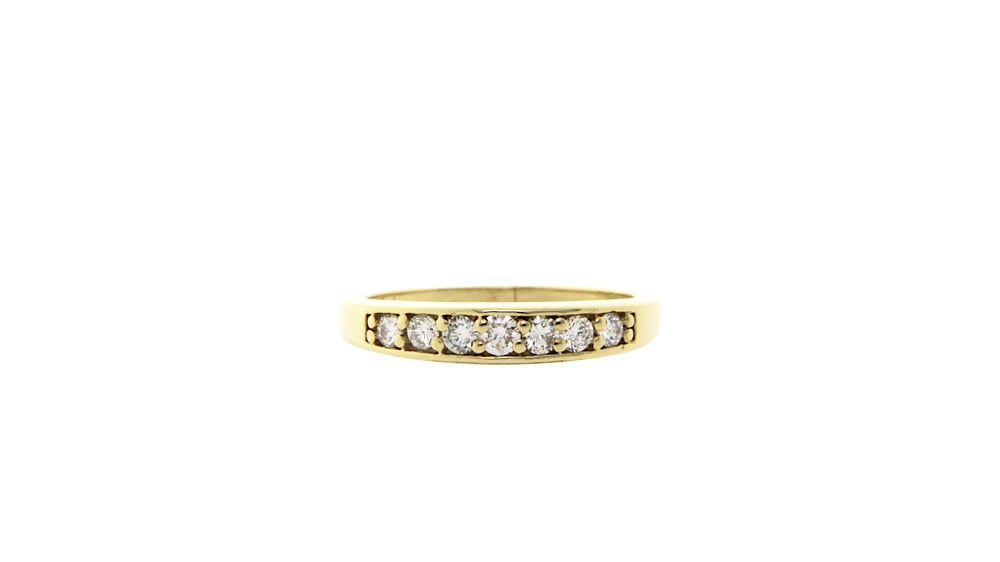 Gouden ring met diamant 14 krt