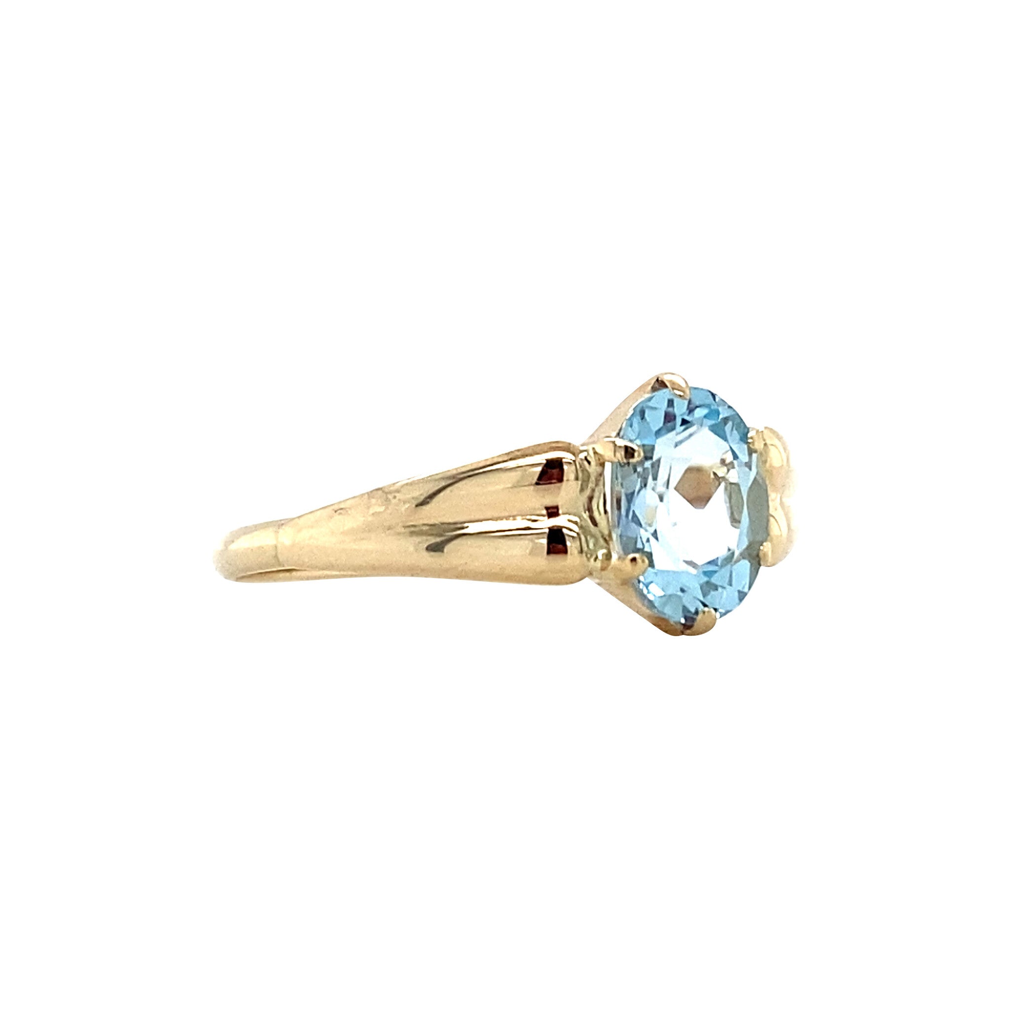 Vintage gold ring with topaz, 14 kt
