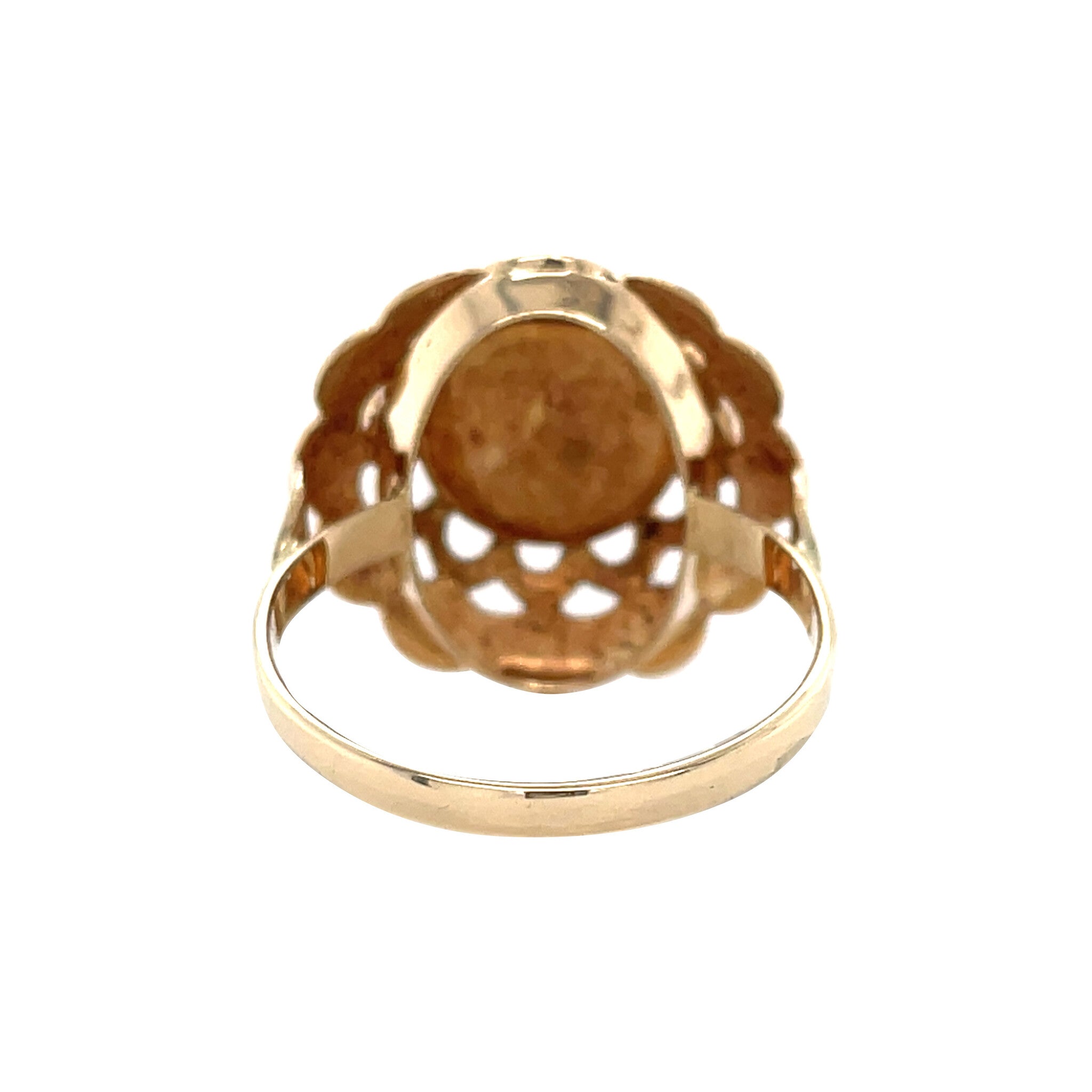 Vintage 14 kt gold ring with garnet