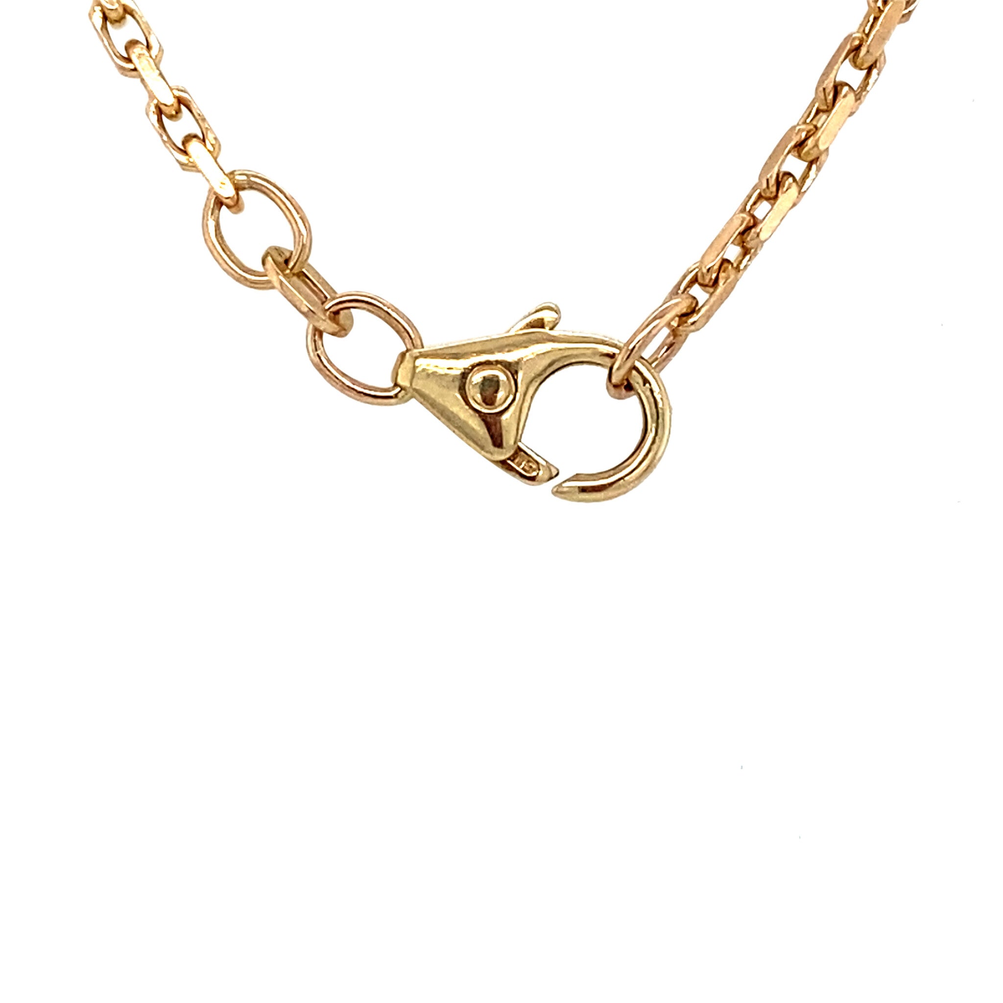 Gouden vintage anker collier 14 krt