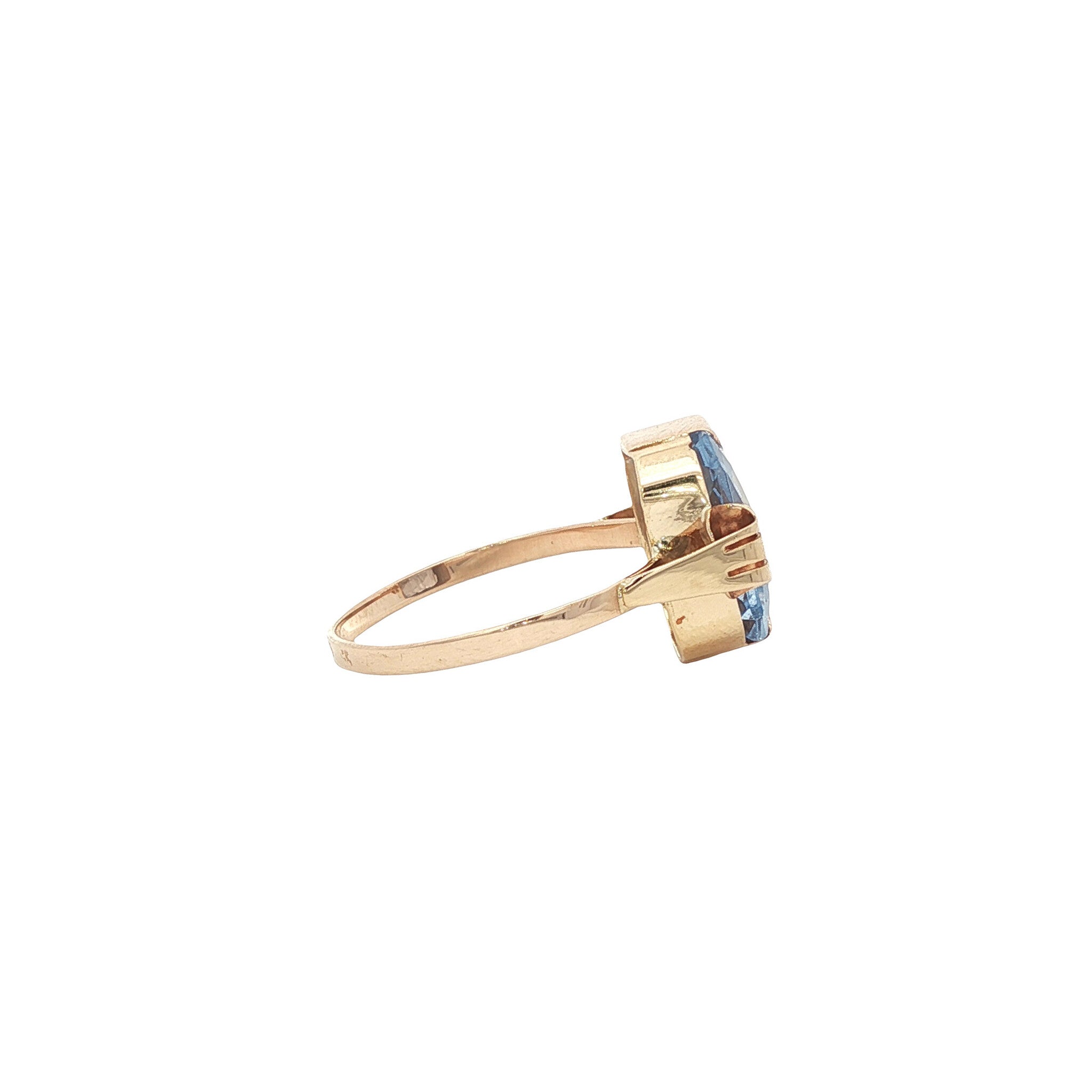 Gold ring with spinel 14 kt