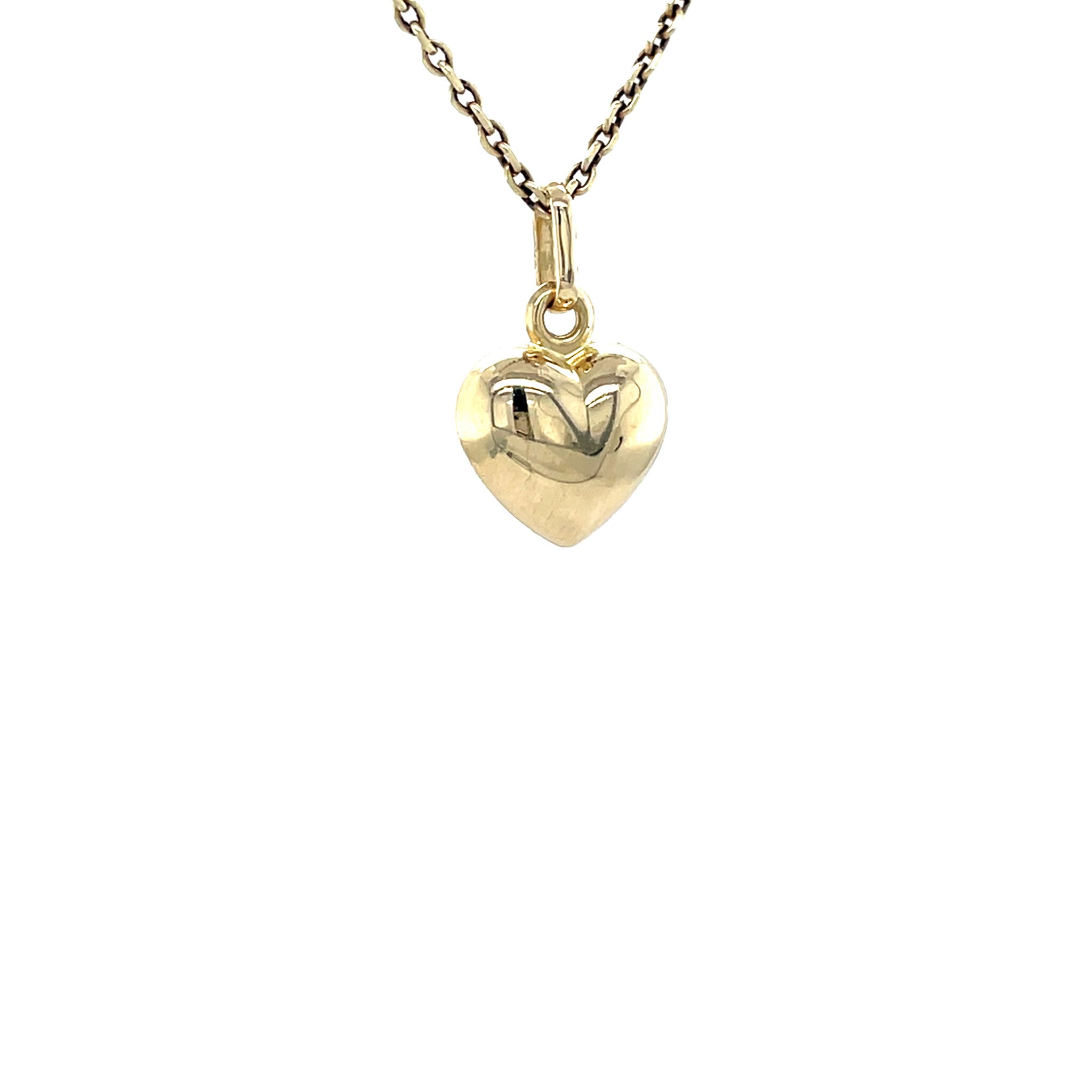 Vintage gold heart pendant 14 krt
