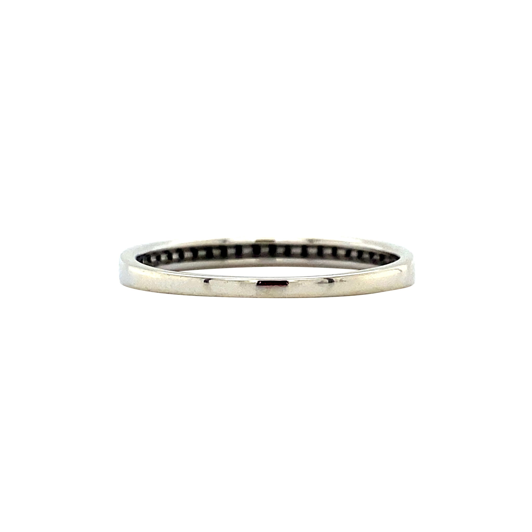 Witgouden ring met zwarte diamant 14 krt