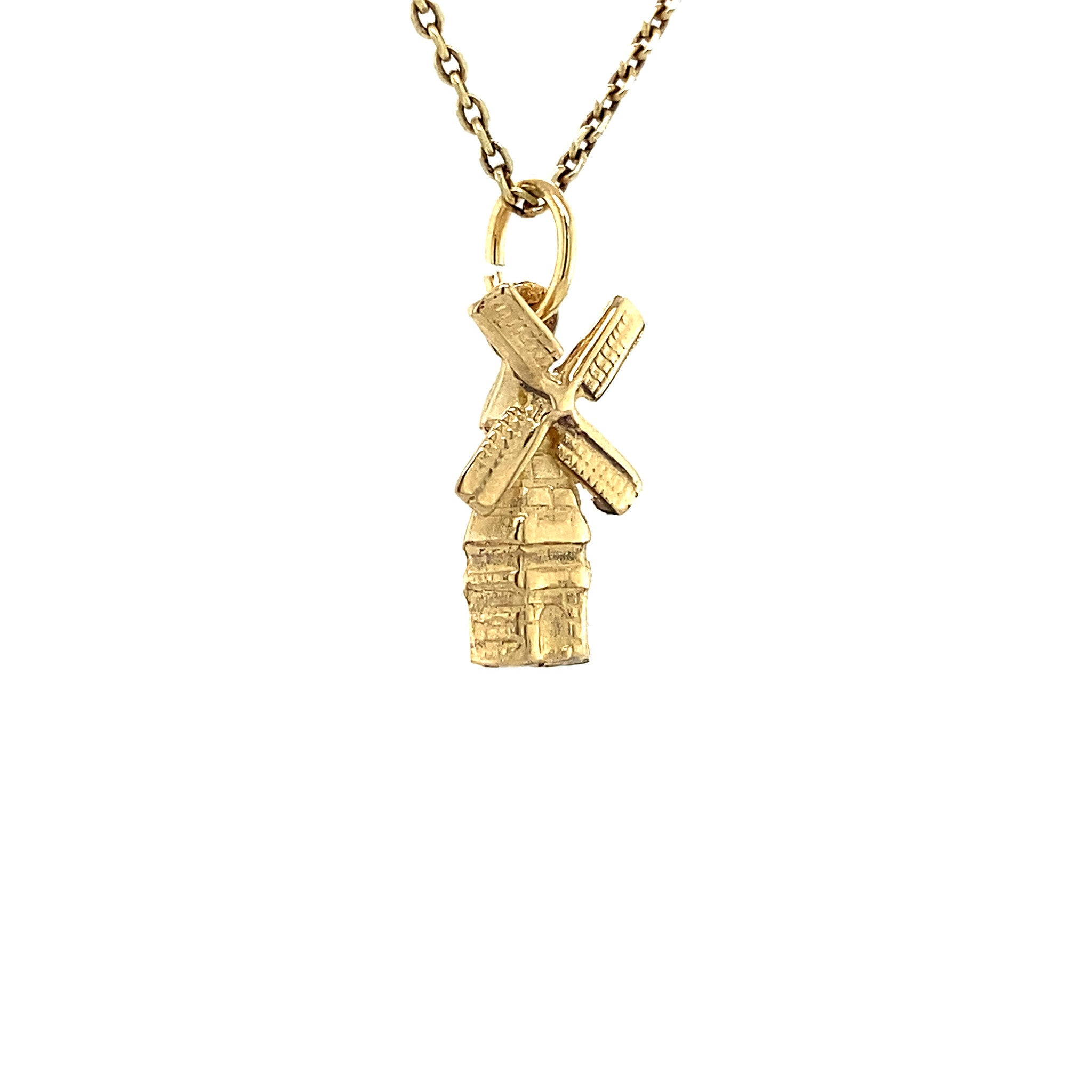 Gouden hanger Nederlandse windmolen 14 krt