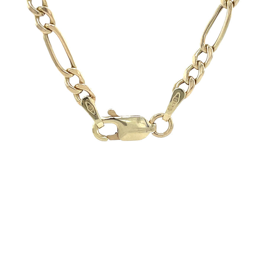 Gold vintage Figaro necklace 14 kt