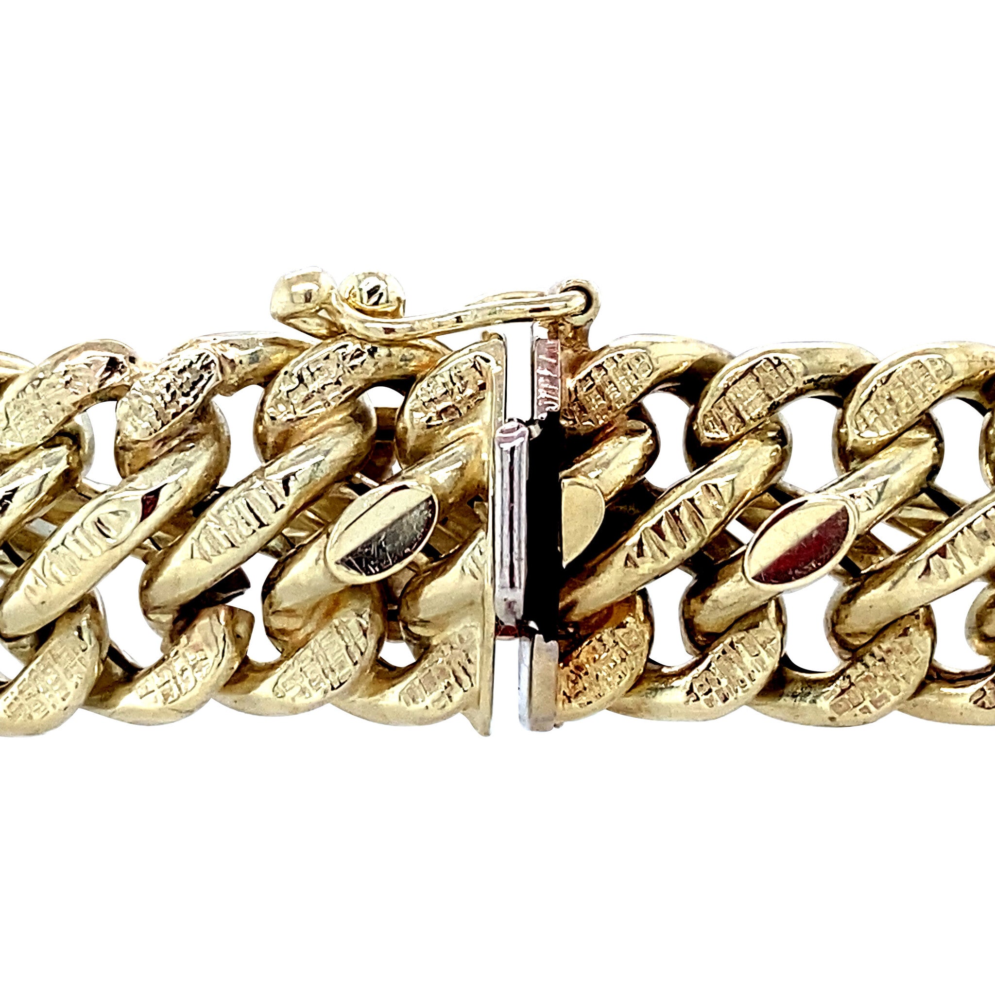 Gouden vintage gourmet armband 14 krt