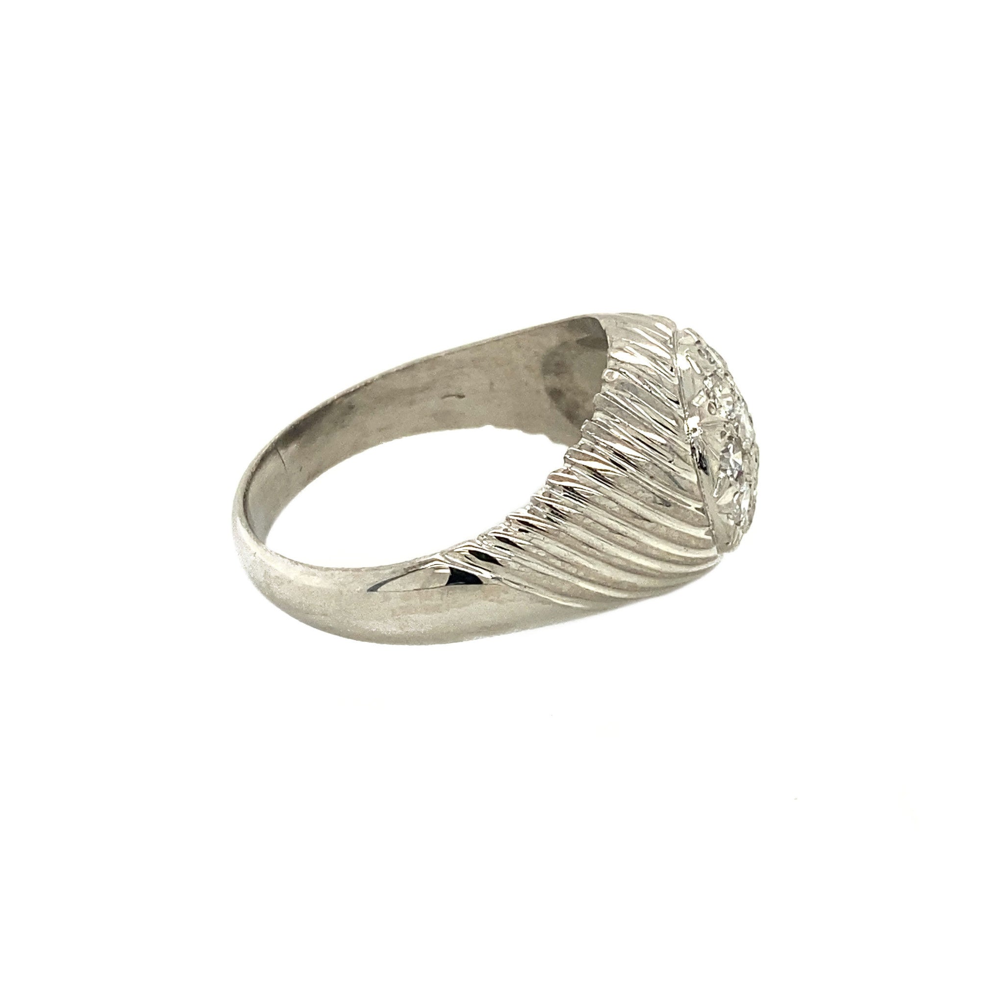 Witgouden ring met diamant 18 krt