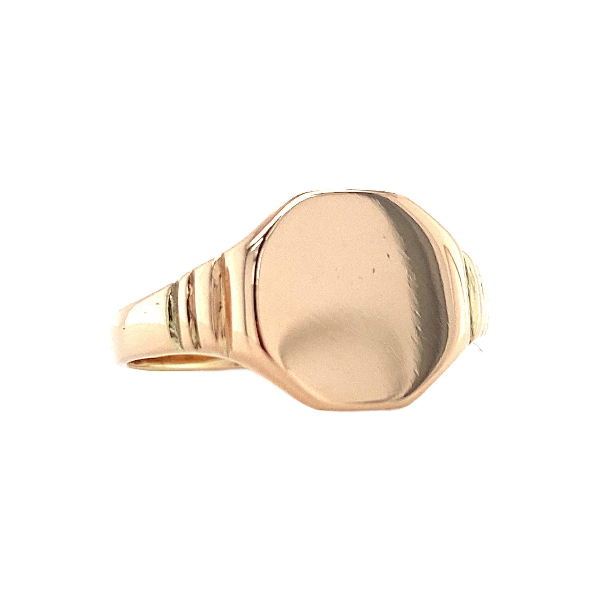 Roségouden zegelring 14 krt