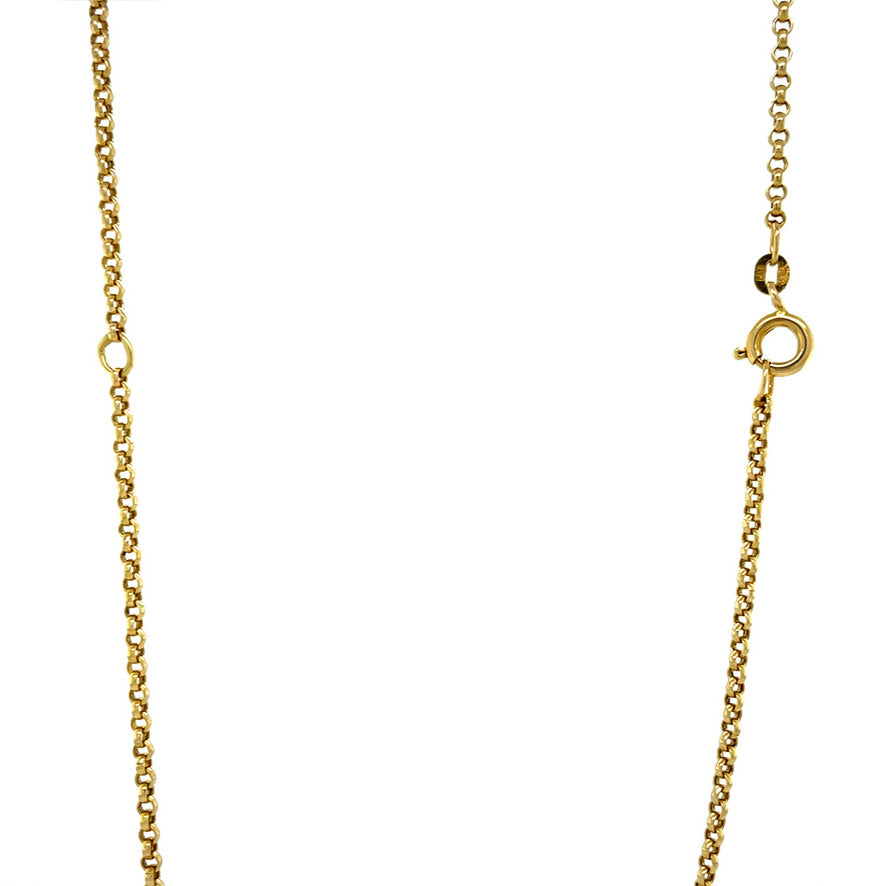 Vintage gold jasseron necklace 14 kt