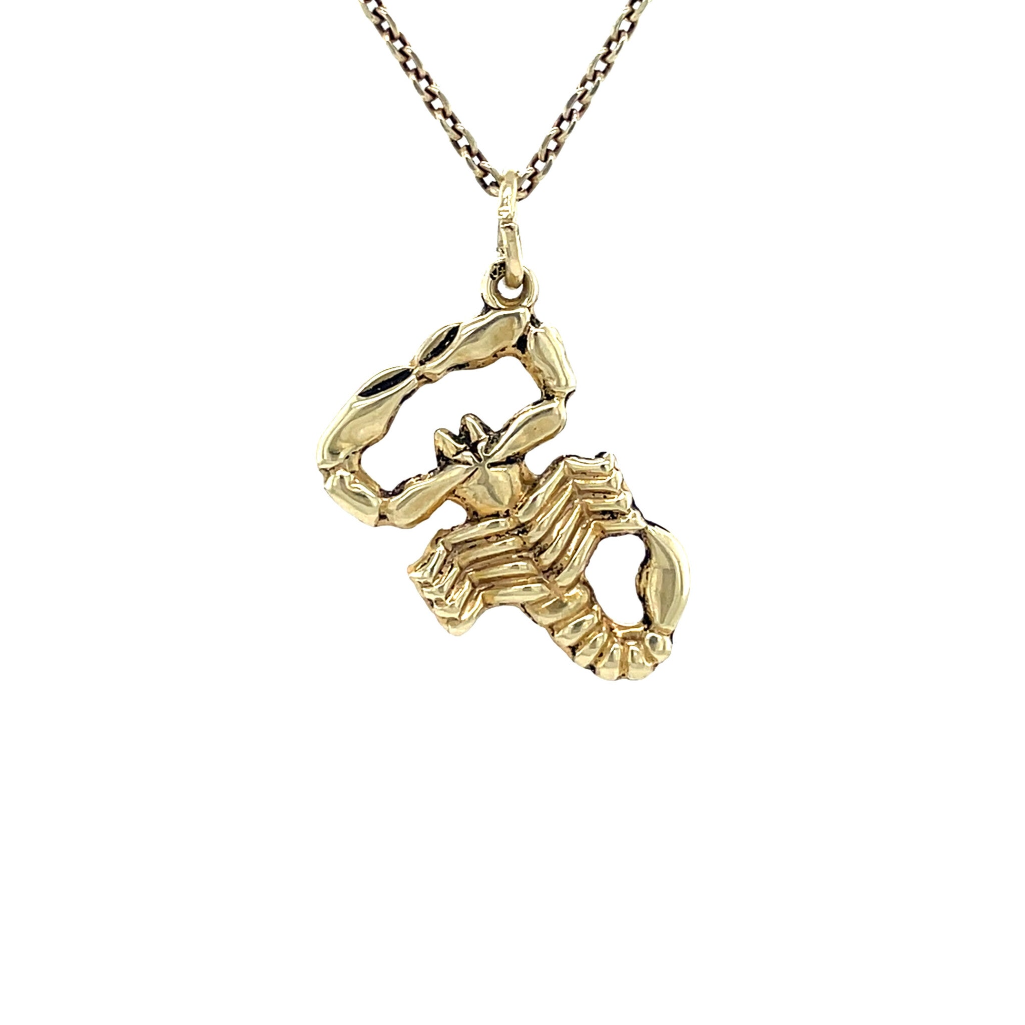 Vintage gold scorpion pendant 14 kt