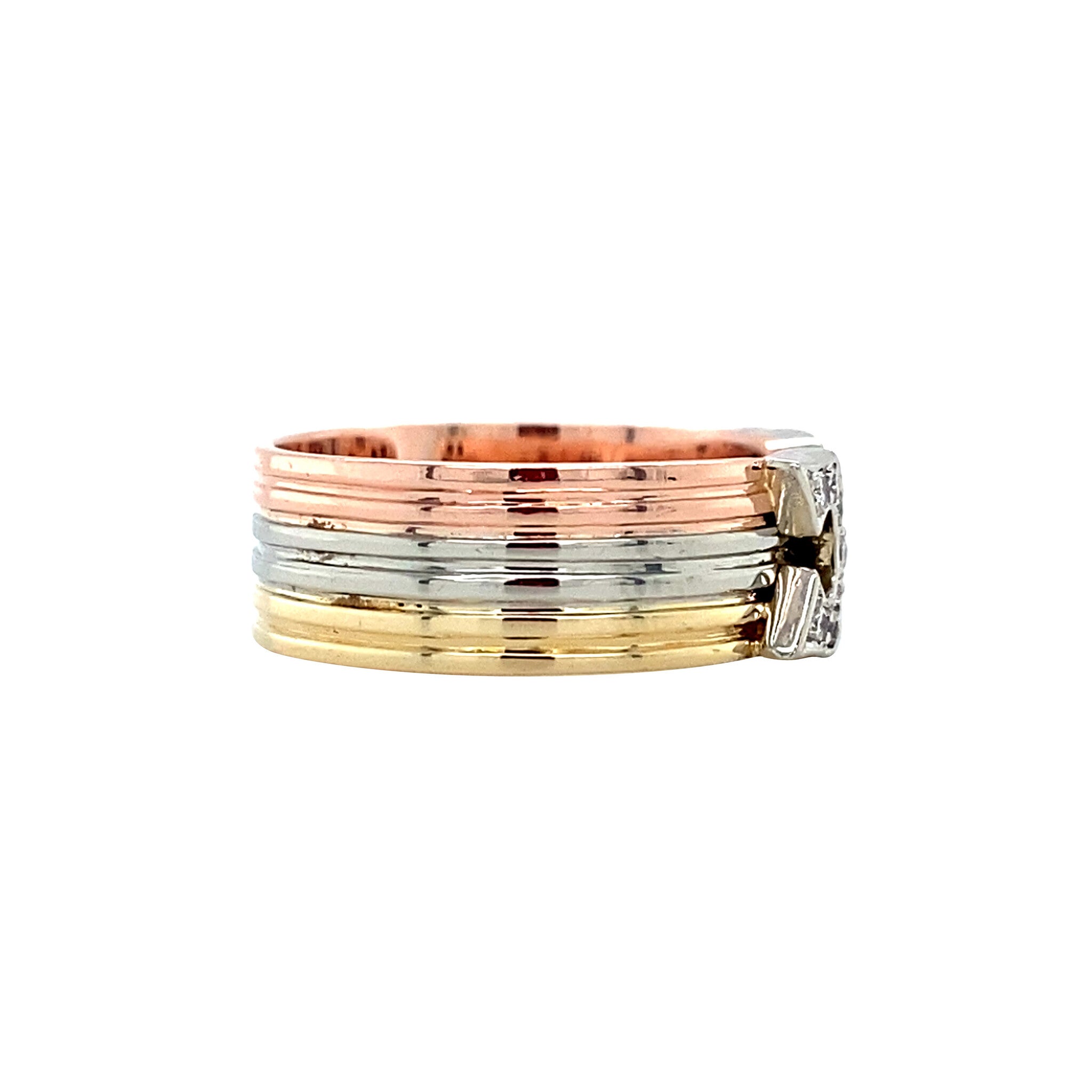 Gouden ring met diamant 14 krt
