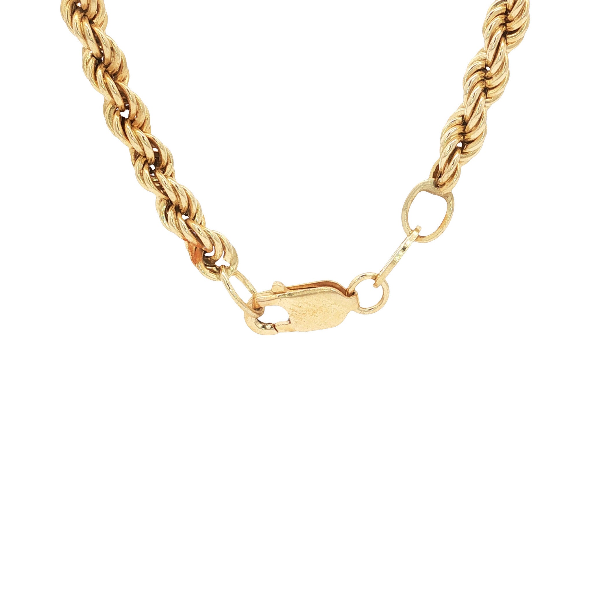 Gold vintage cord necklace 14 kt