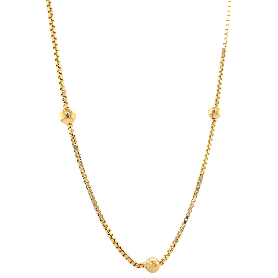 Gouden bolletjes venetiaan collier 18 krt