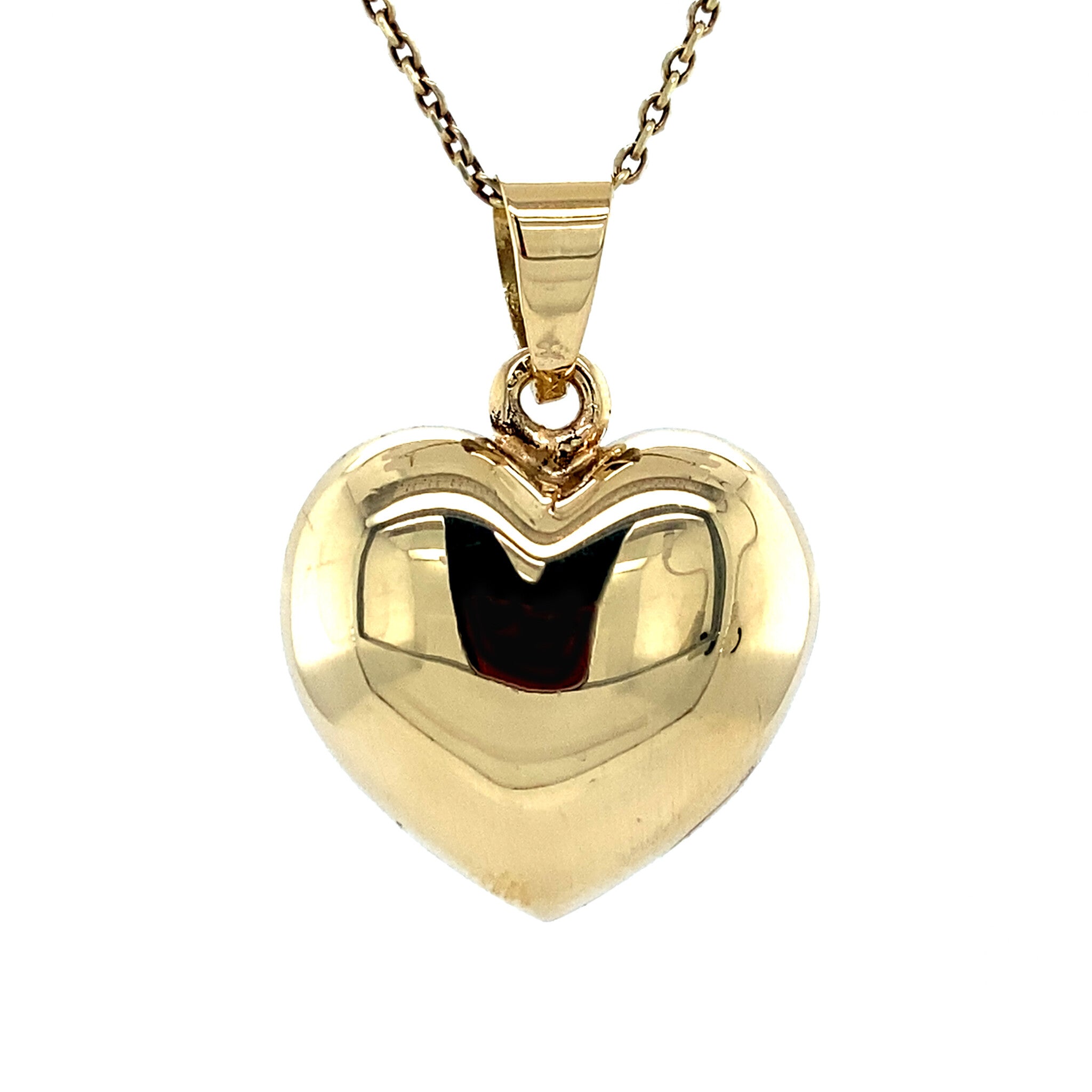 Gouden hart medaillon 14 krt