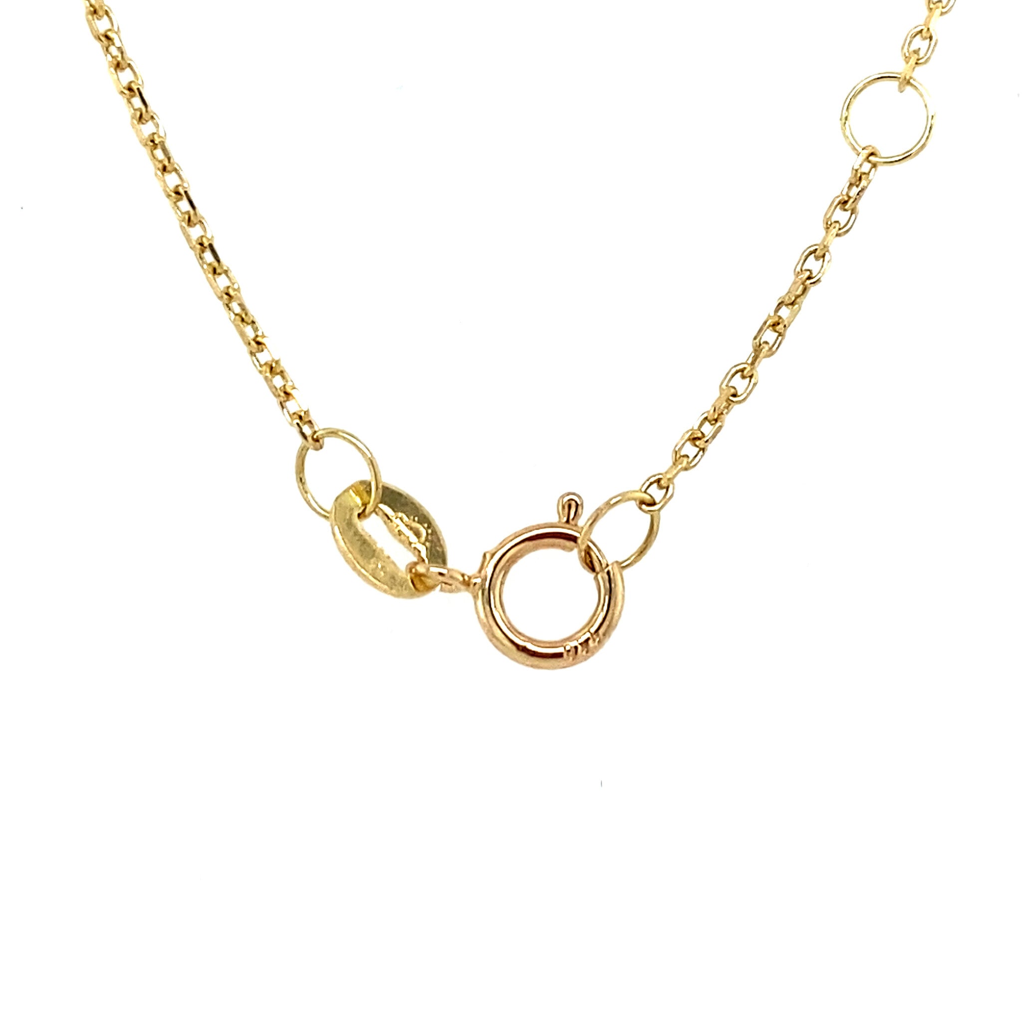 18 kt gold anchor necklace