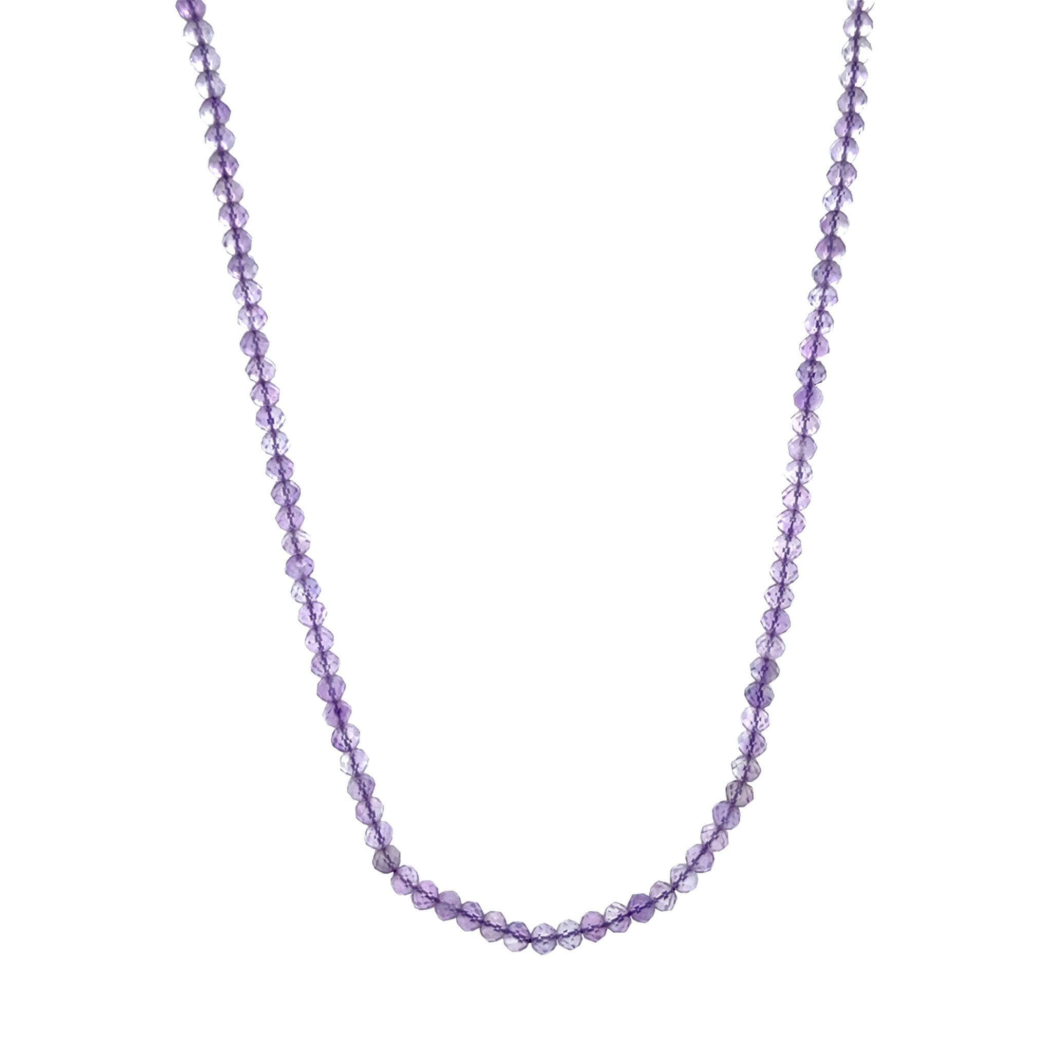 Vintage amethyst necklace with 14 kt gold clasp
