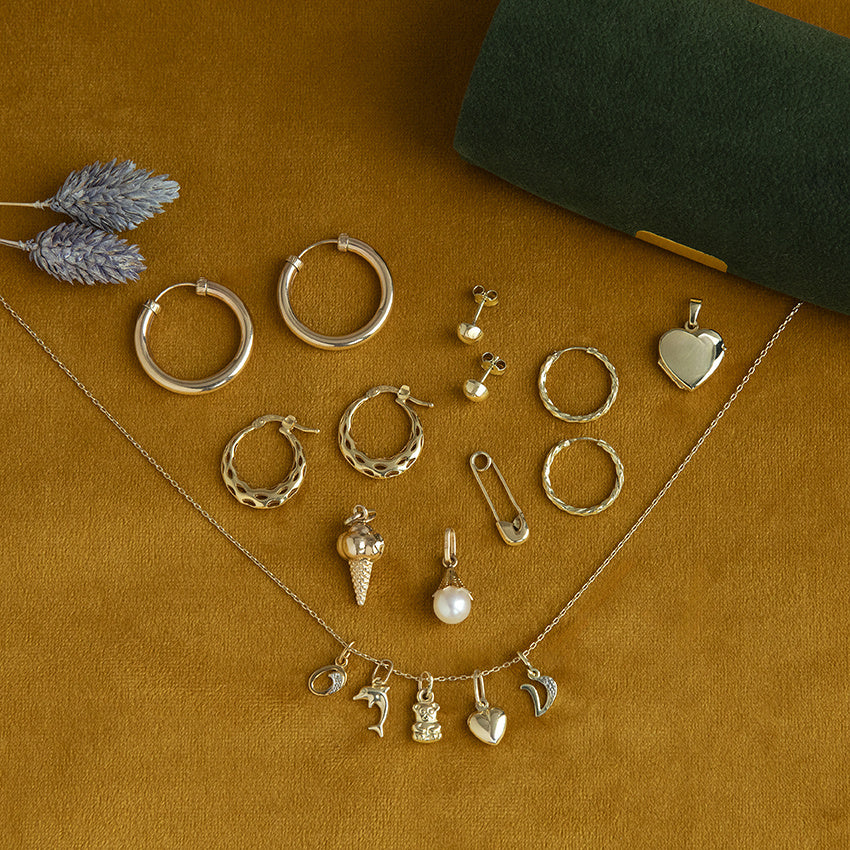 Gouden vintage ijsjes hanger 14 krt