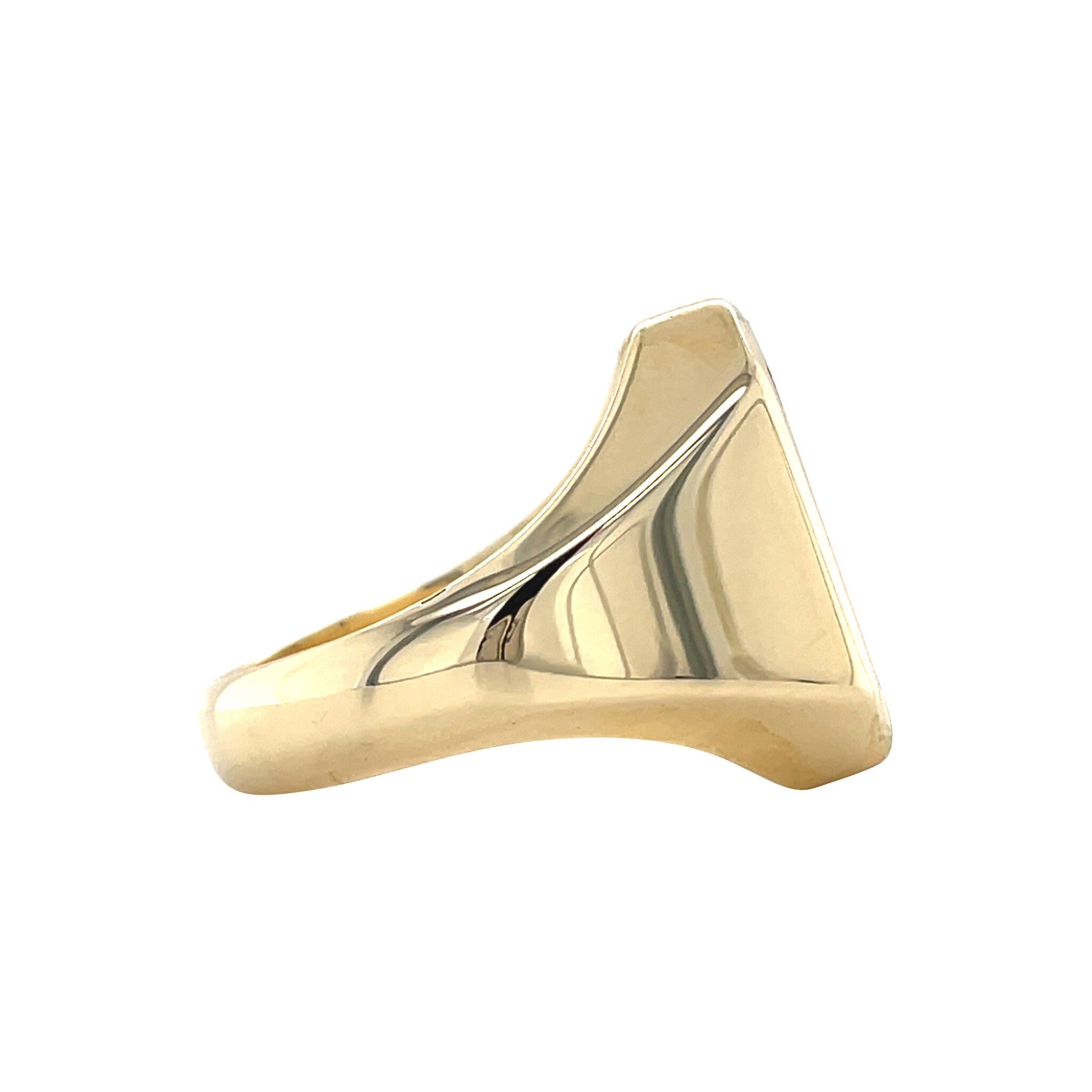 Gouden vintage zegelring met onyx 14 kt