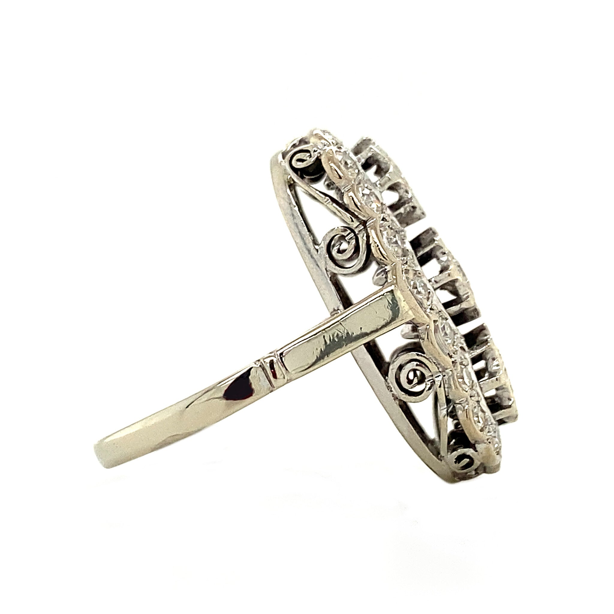 Witgouden prinsessenring met diamant 14 krt