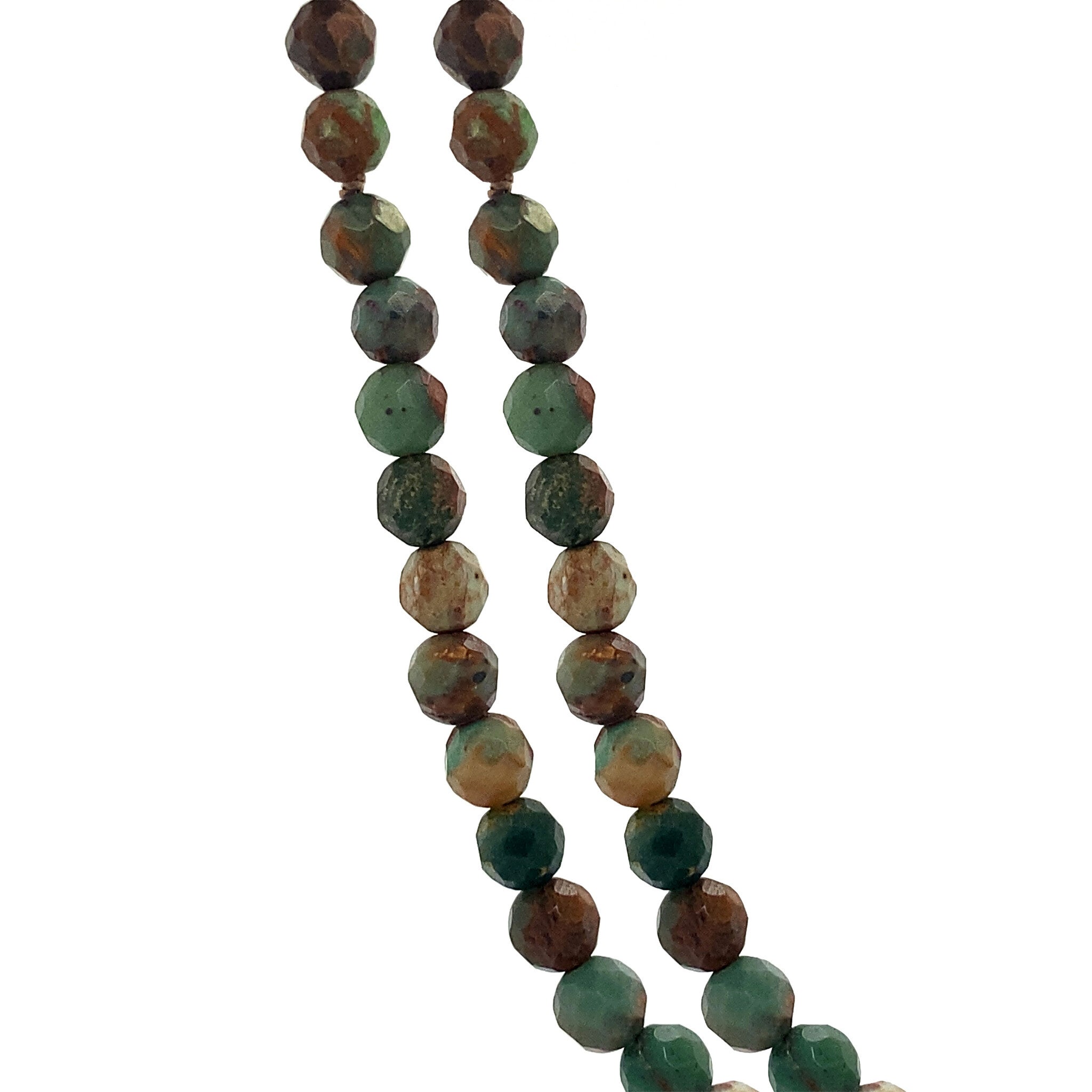 Turquoise necklace with gold clasp, 40 cm, 14 kt