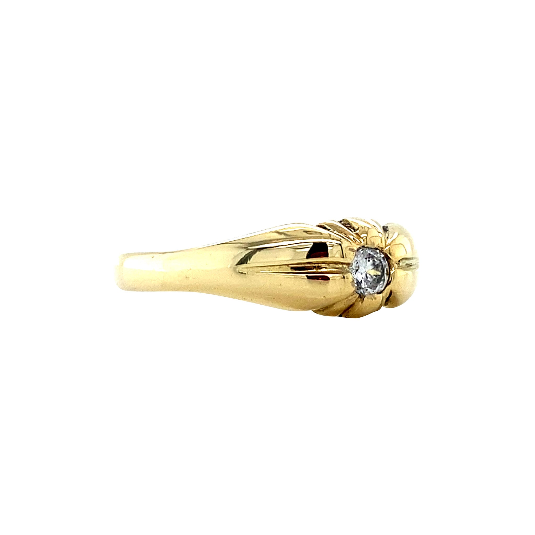 Gouden ring met zirkonia 14 krt