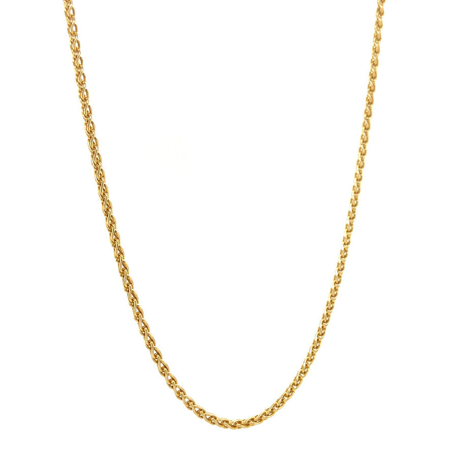 14 kt gold foxtail necklace