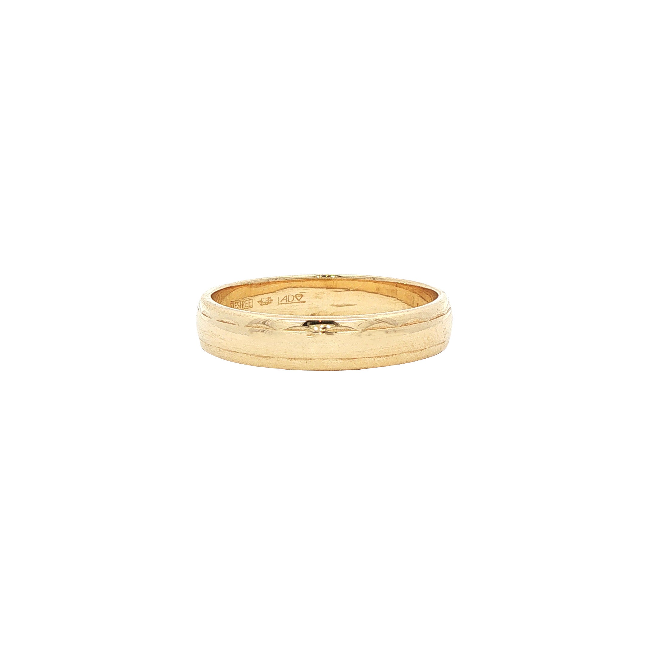 Gouden vintage fantasie ring 14 kt