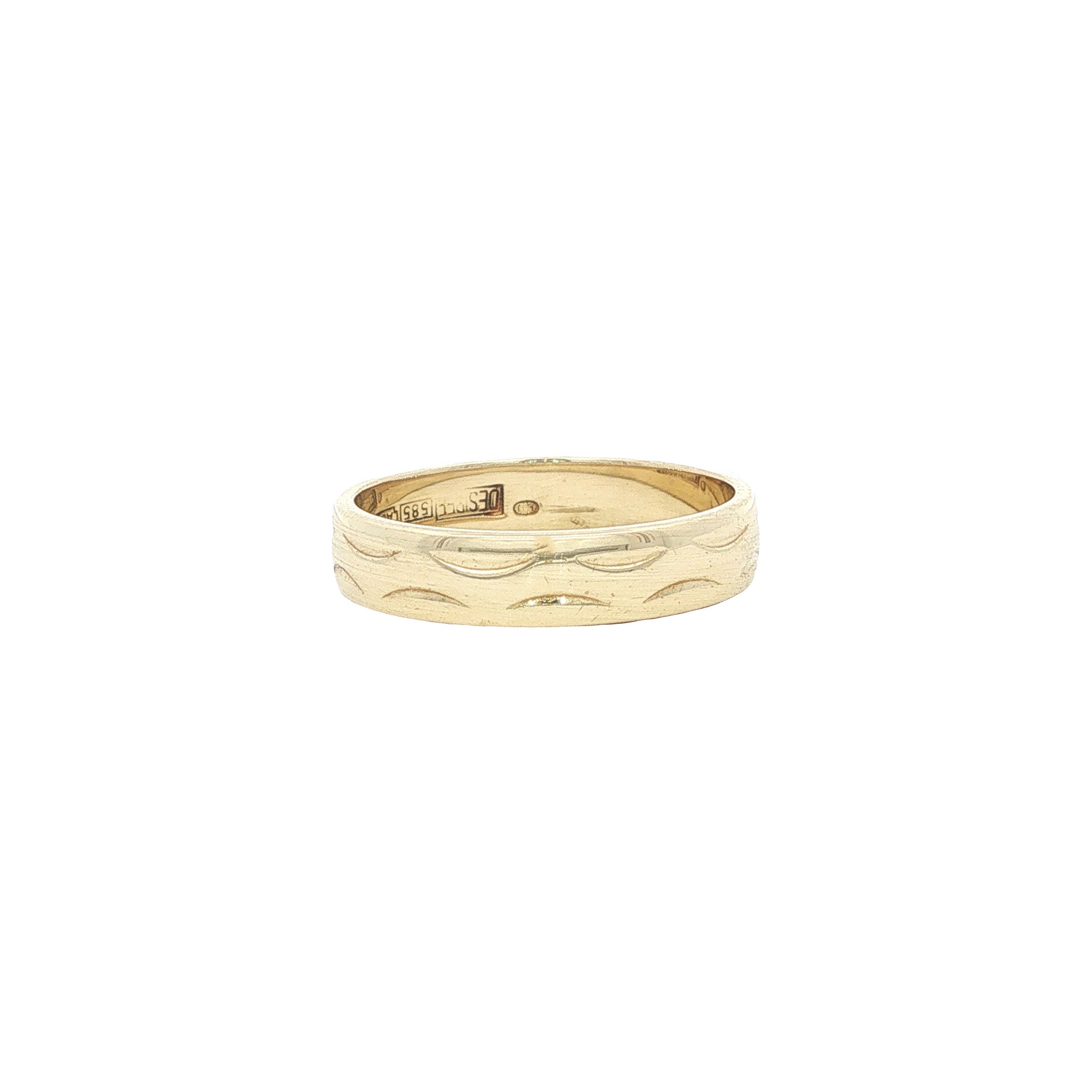 Gouden vintage fantasie ring 14 kt