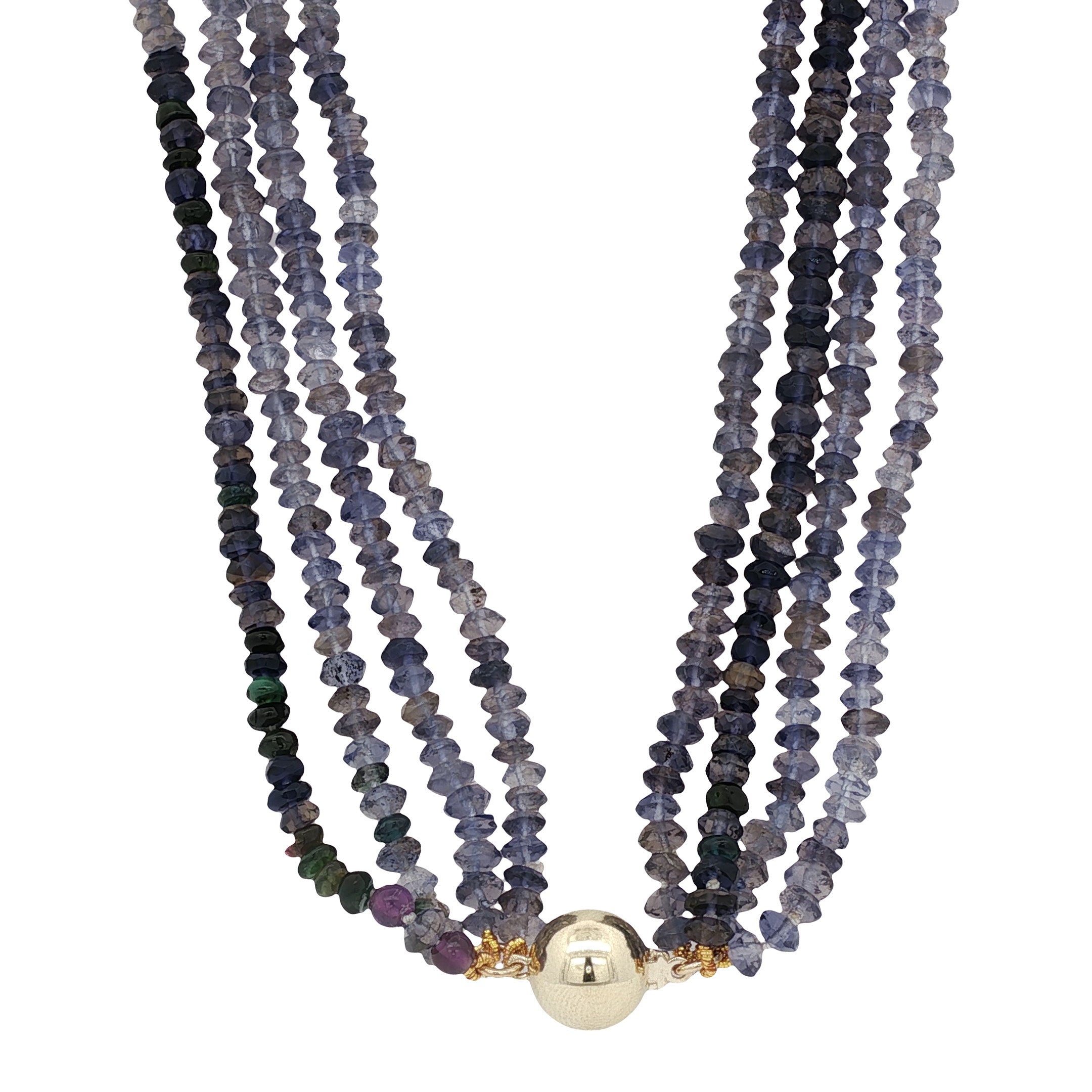 Ioliet collier met gouden sluiting 14 kt