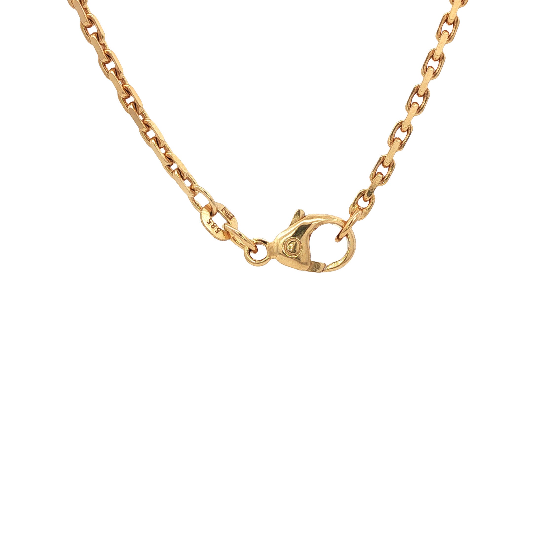 Gouden vintage anker collier 14 kt