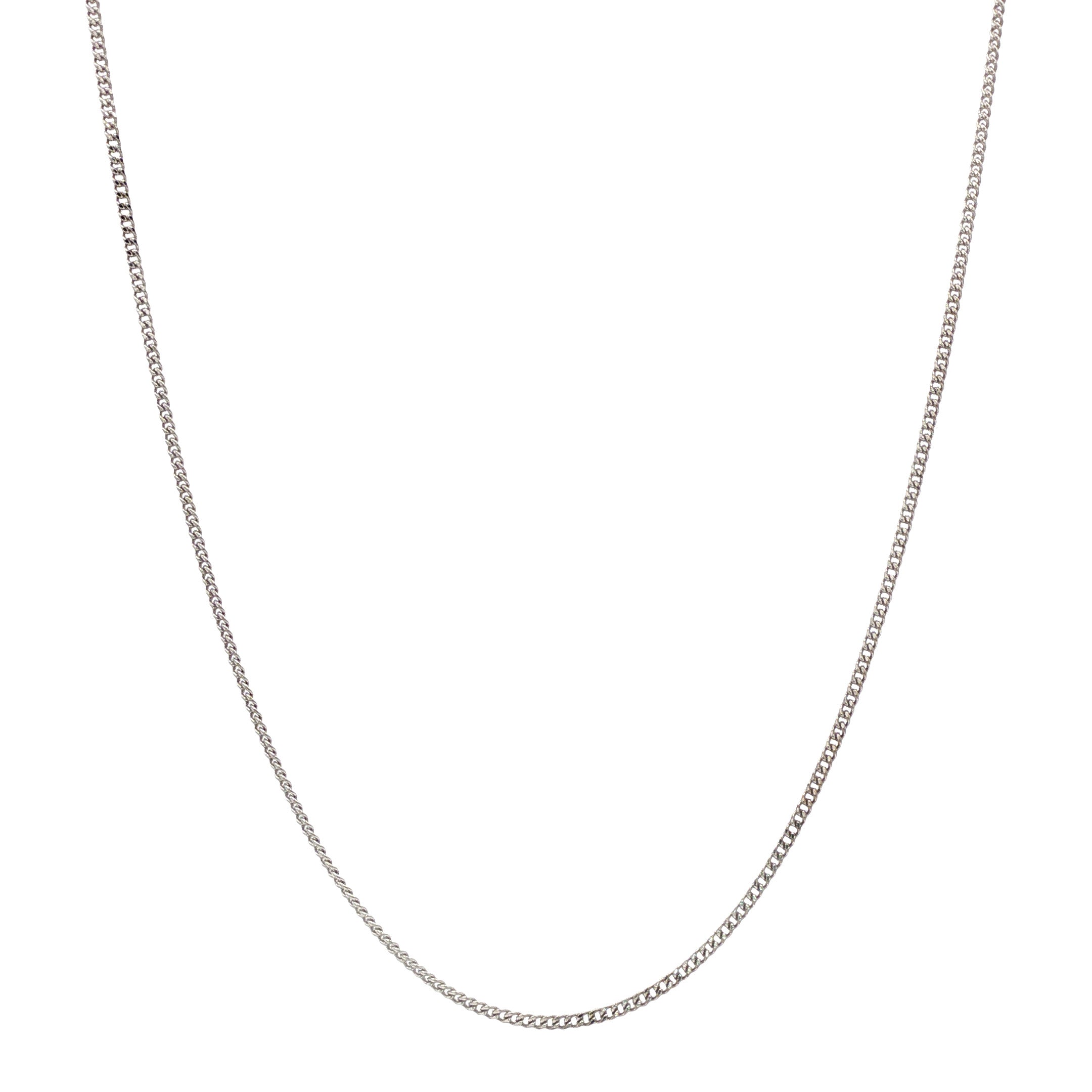 Vintage white gold gourmet necklace 14 kt