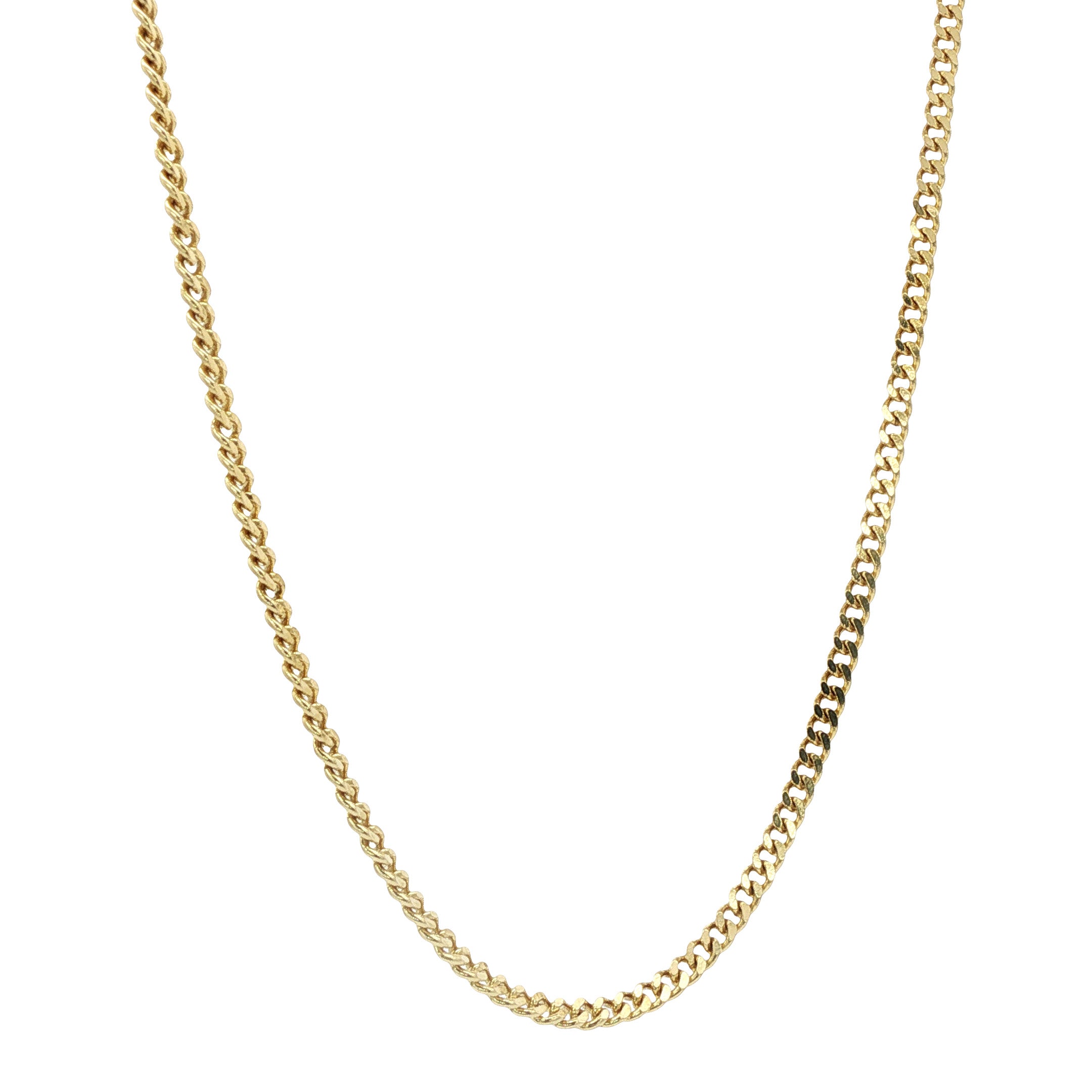 Gouden vintage gourmet collier 14 kt
