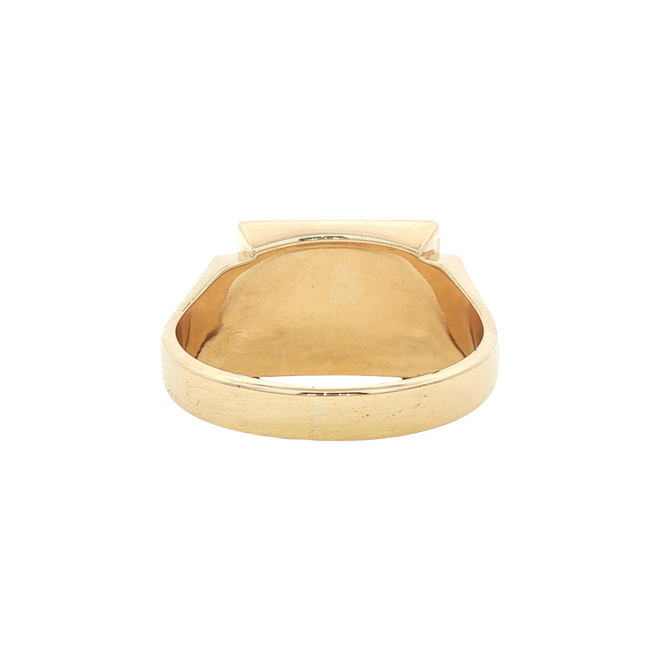 Gouden vintage zegelring met onyx 14 kt