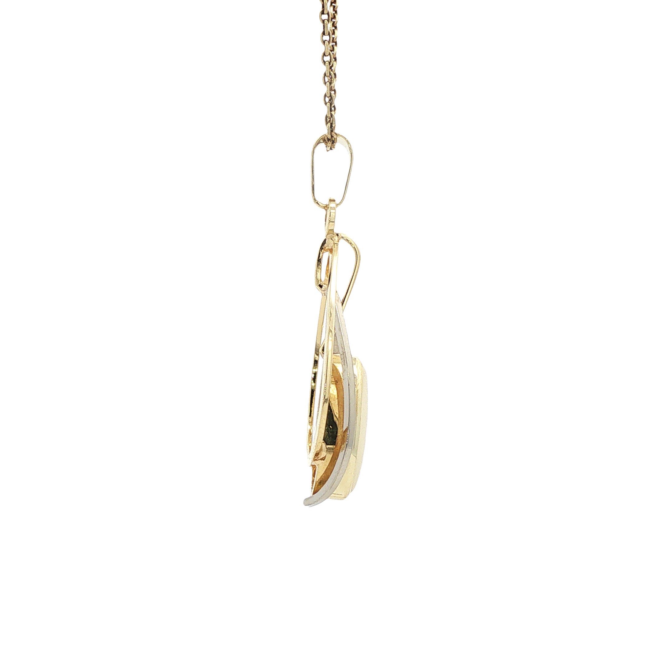 Gouden vintage hanger met opaal 14 kt