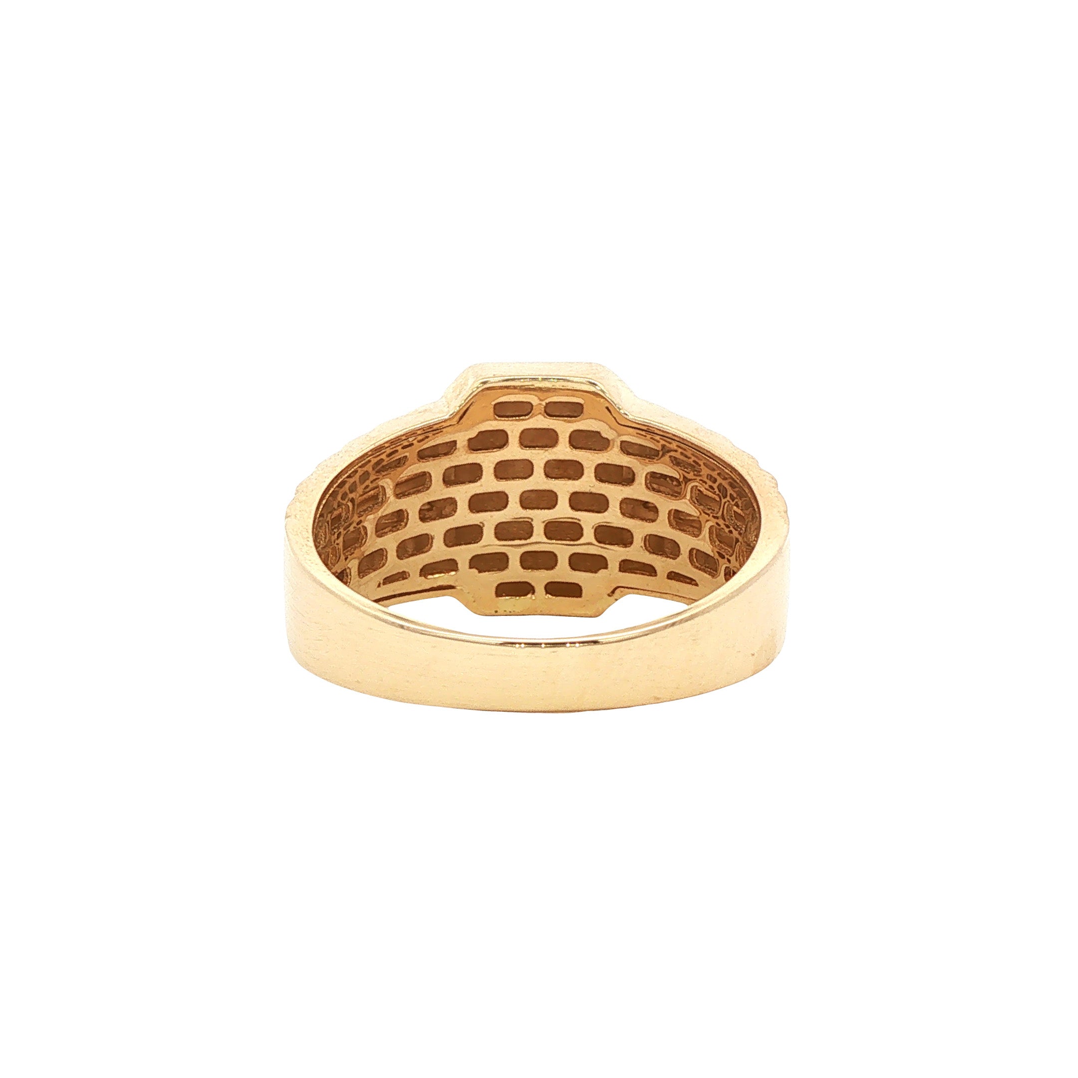 14 kt gold vintage fantasy signet ring