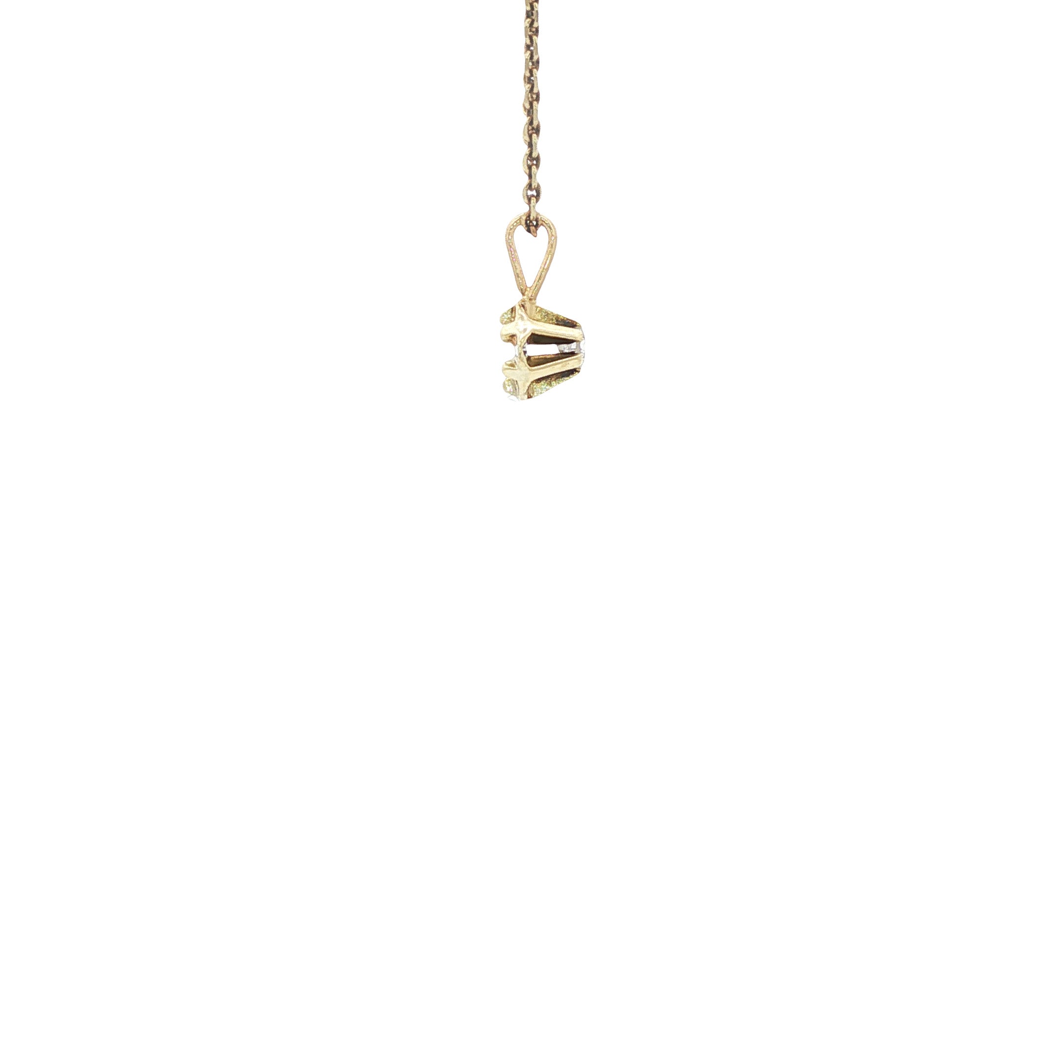 Vintage 14 kt gold solitaire pendant with diamond