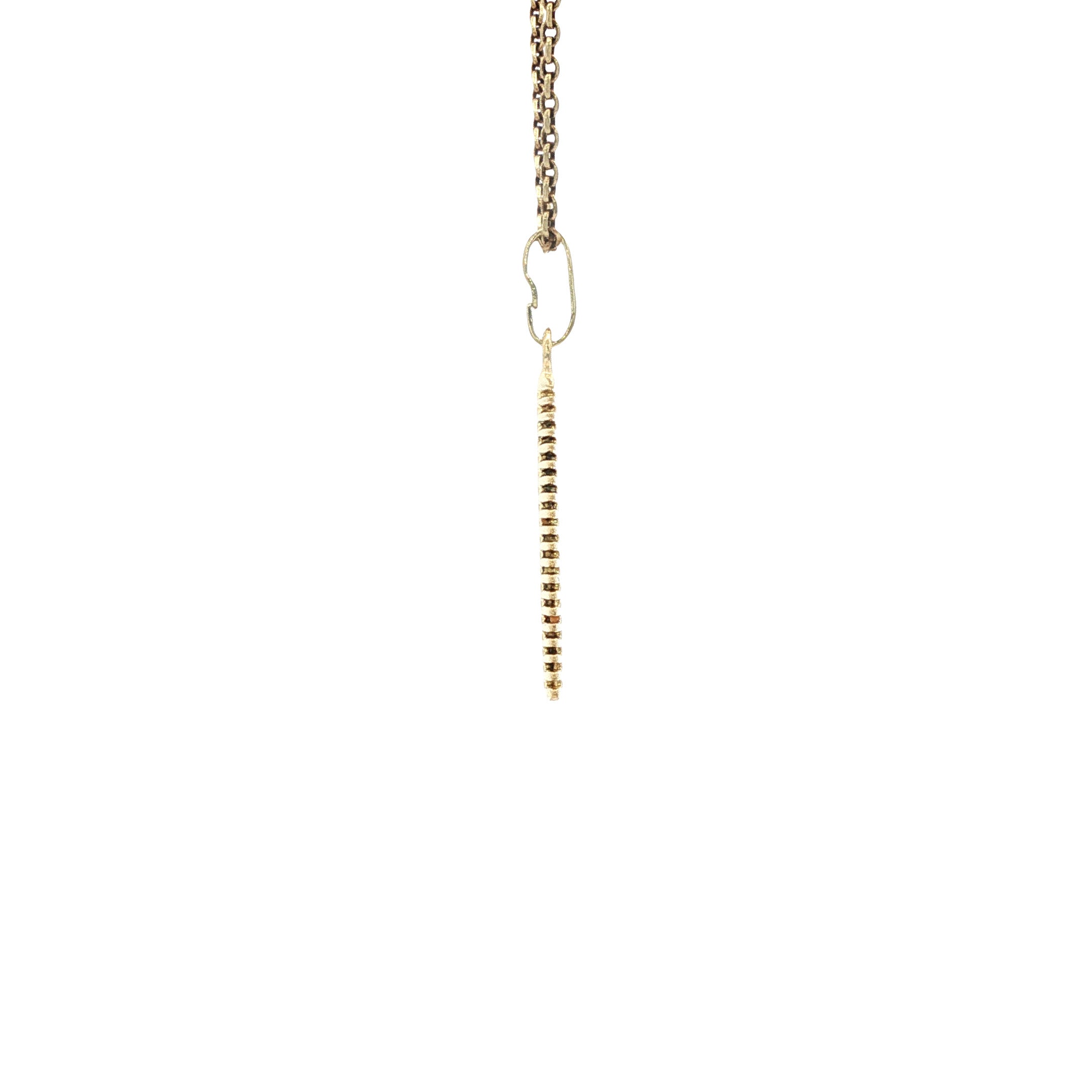 Gouden vintage kam hanger 14 kt