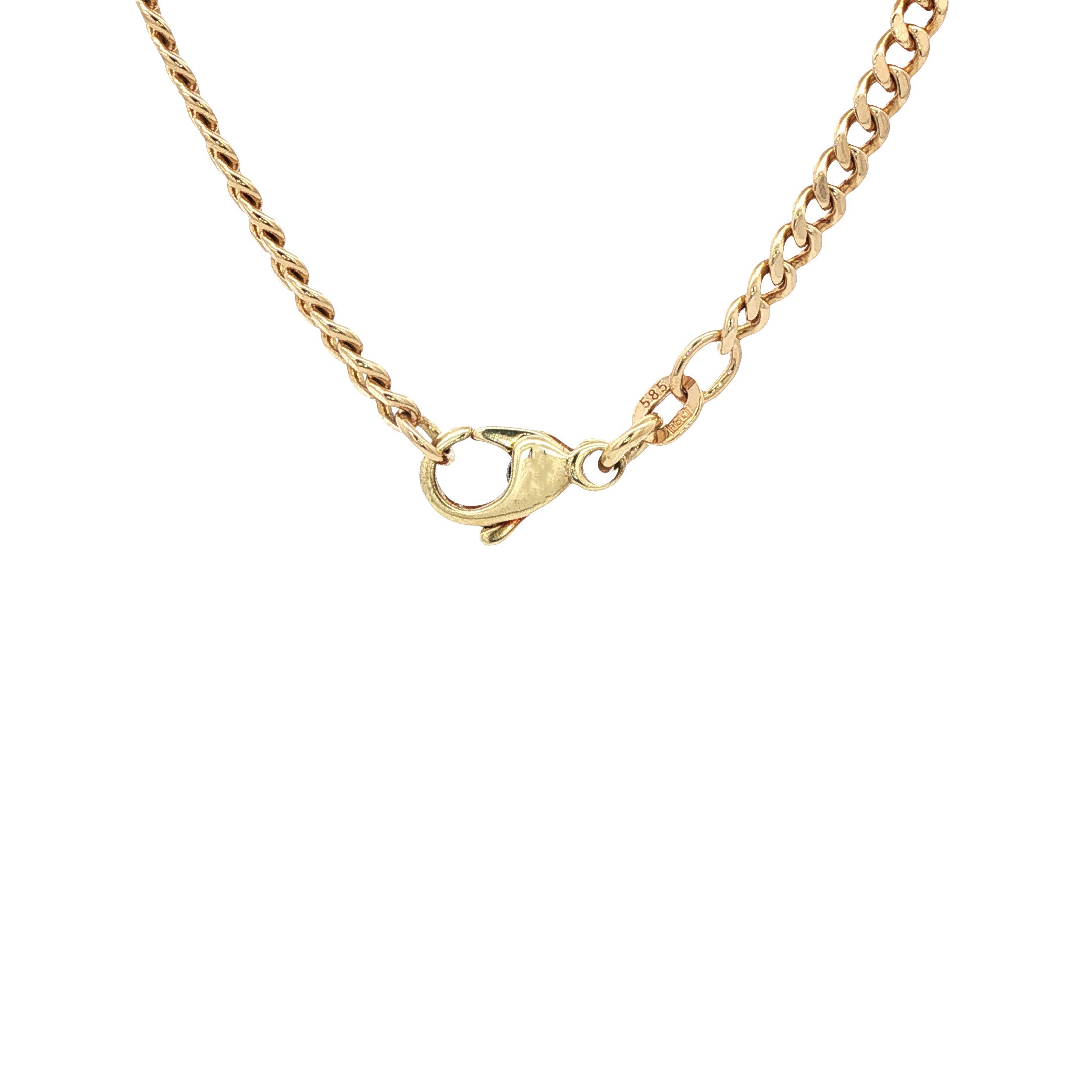 Gouden vintage fantasie collier 14 kt
