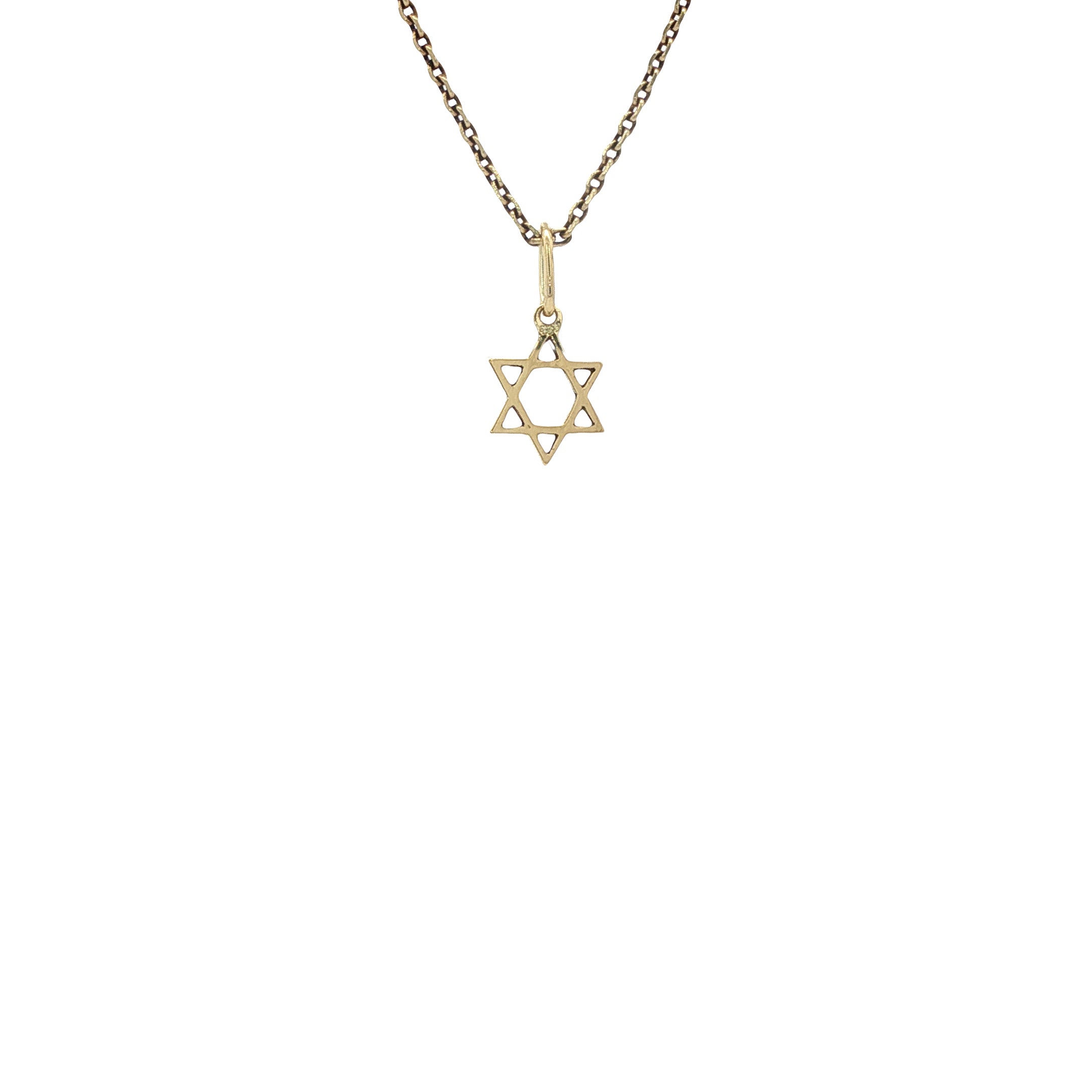 Gouden vintage Davidster hanger 14 kt