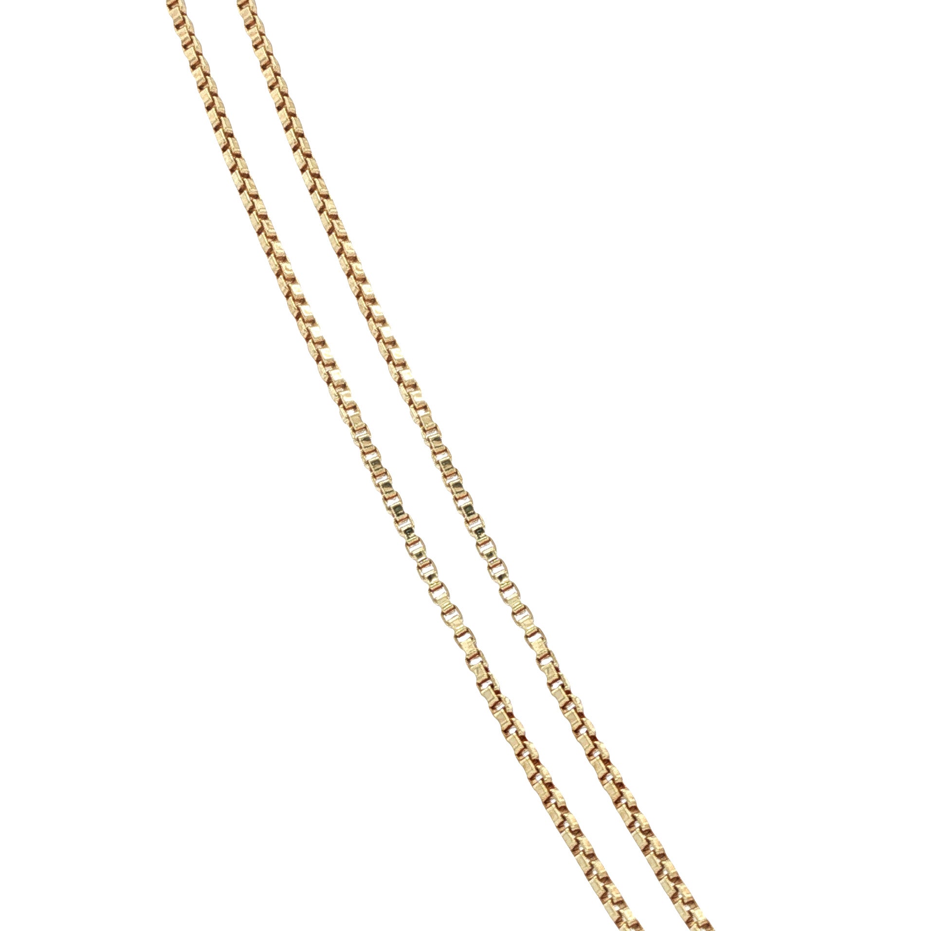 Vintage gold necklace with garnet, 14 kt