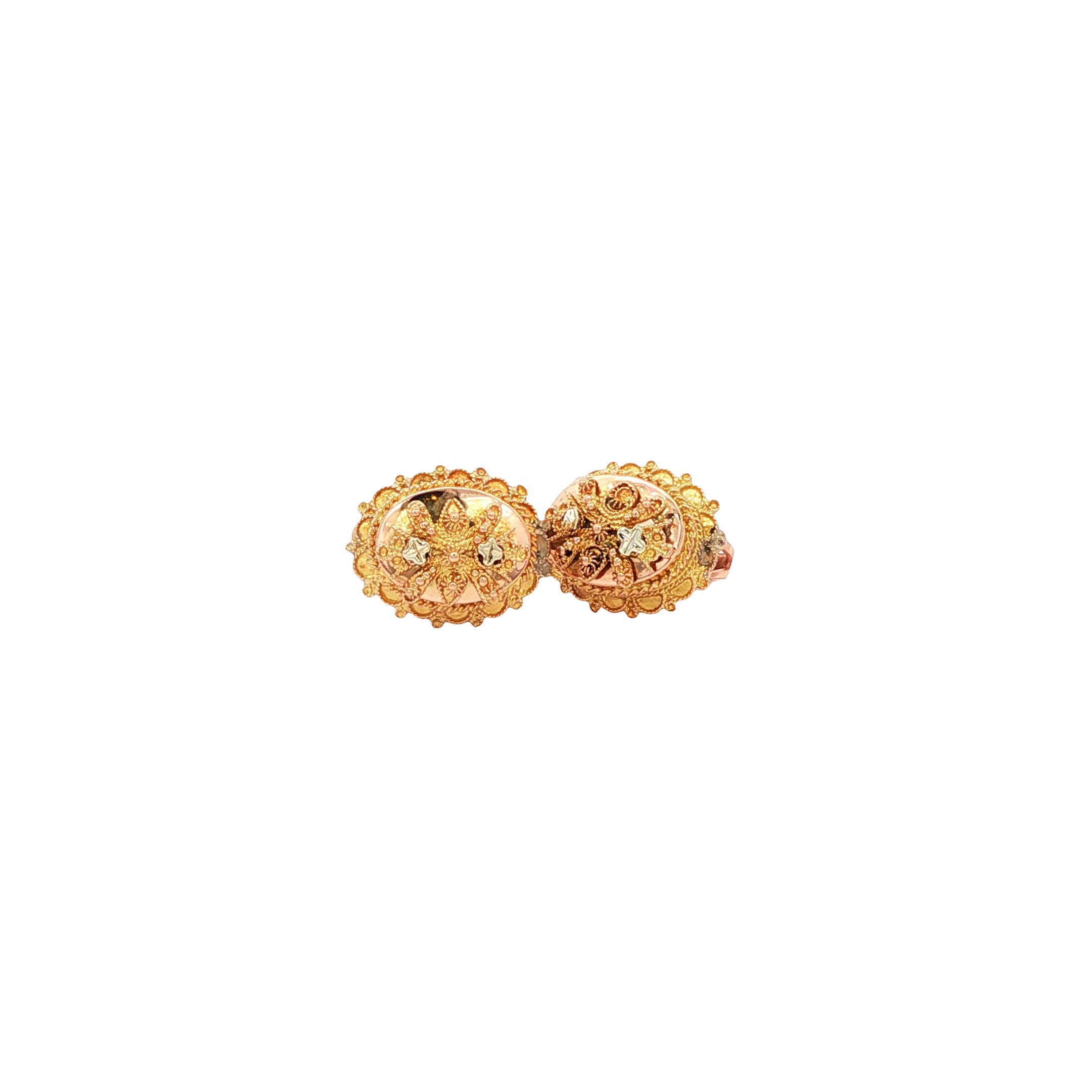 14 kt gold fantasy stud earrings